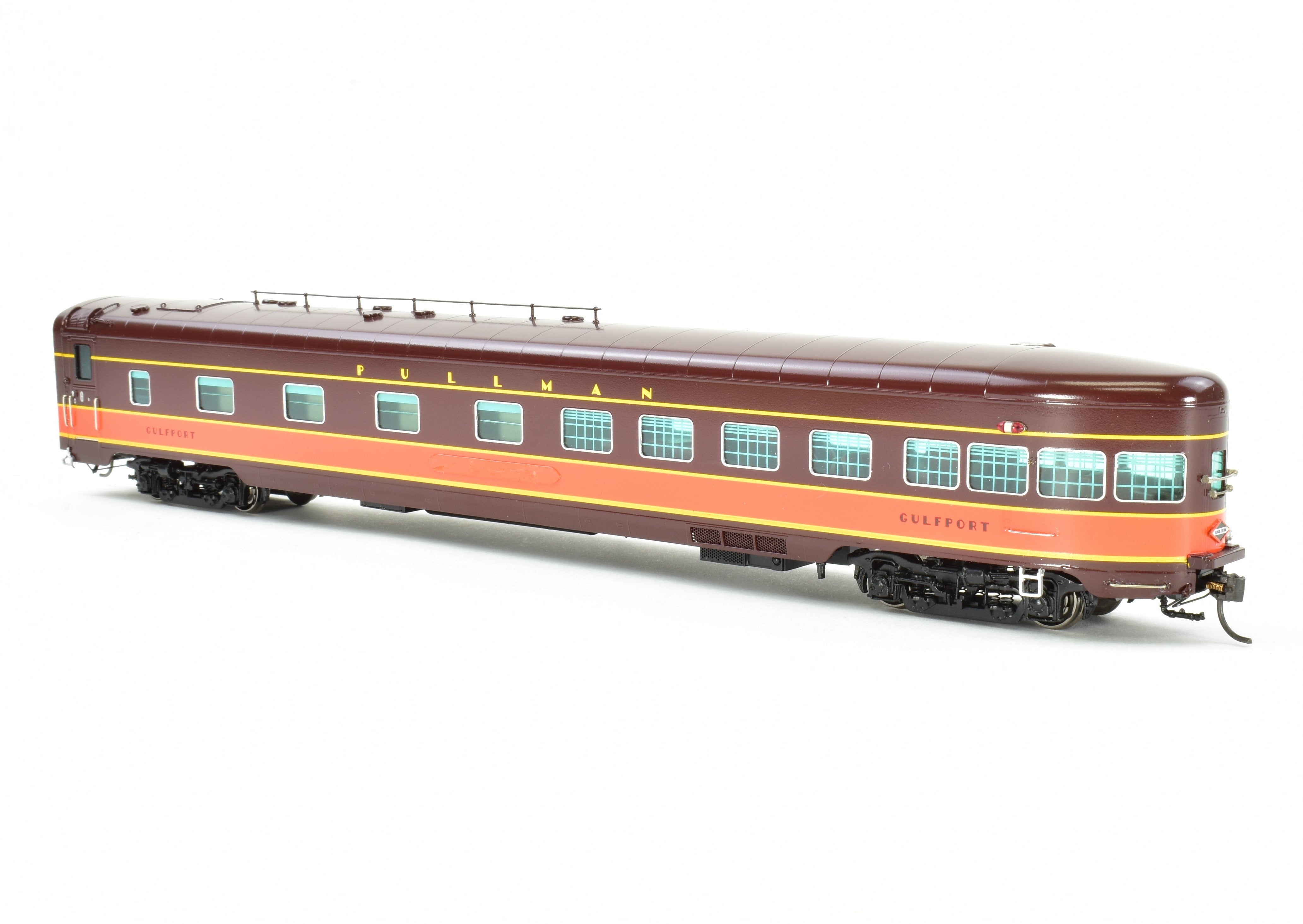 HO Scale Brass Model Train Set - Railway Classics Illinois Central 1942 Panama Limited 10-Car Set with EMD E6 AA Set F/P, Featuring ESU DCC & Sound System