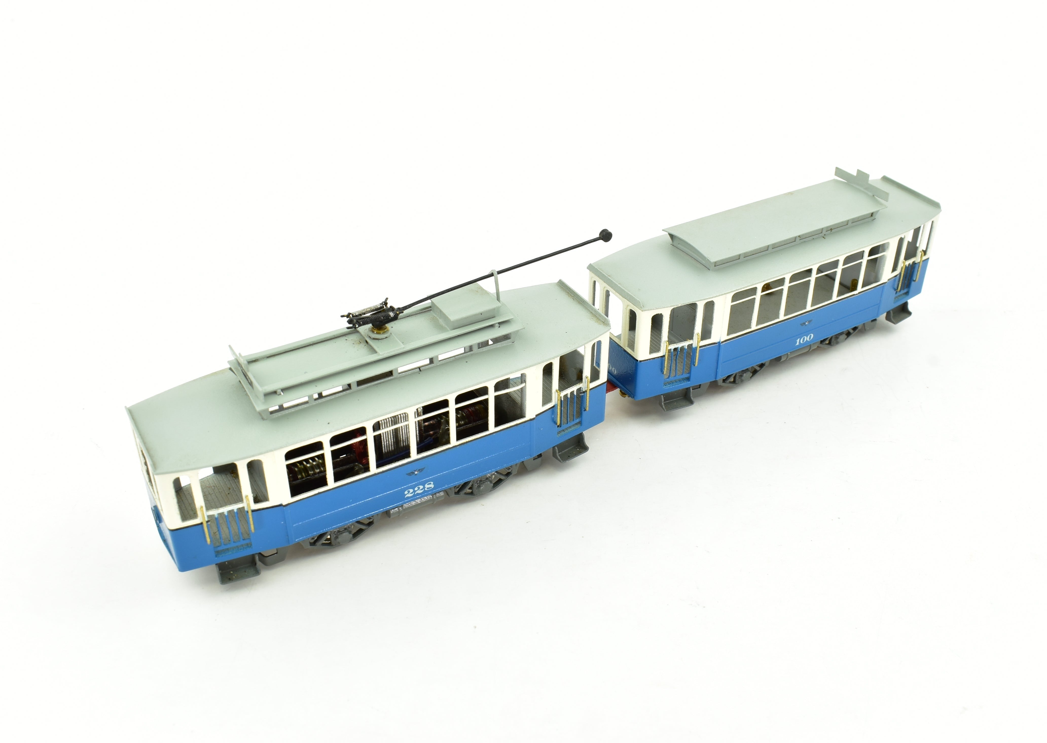 Collectible HO Scale Brass Philotrain Apeldoor - Nederland Type HTM 51 - 80 Painted Tram Set Model