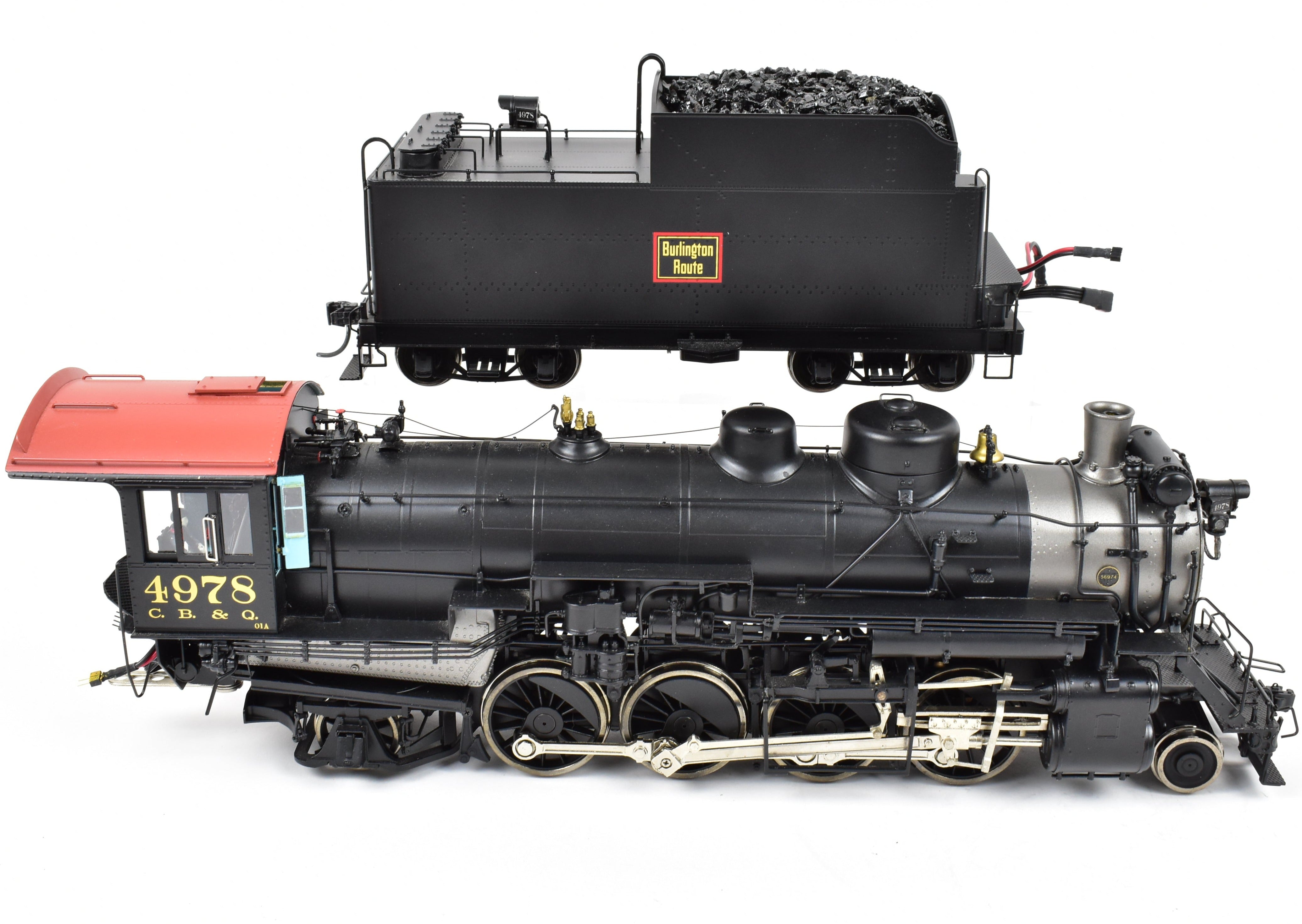 Sunset Models 3rd Rail O Scale Brass CB&Q Burlington Route O - 1a 2 - 8 - 2 FP #4978 with ESU DCC & Sound