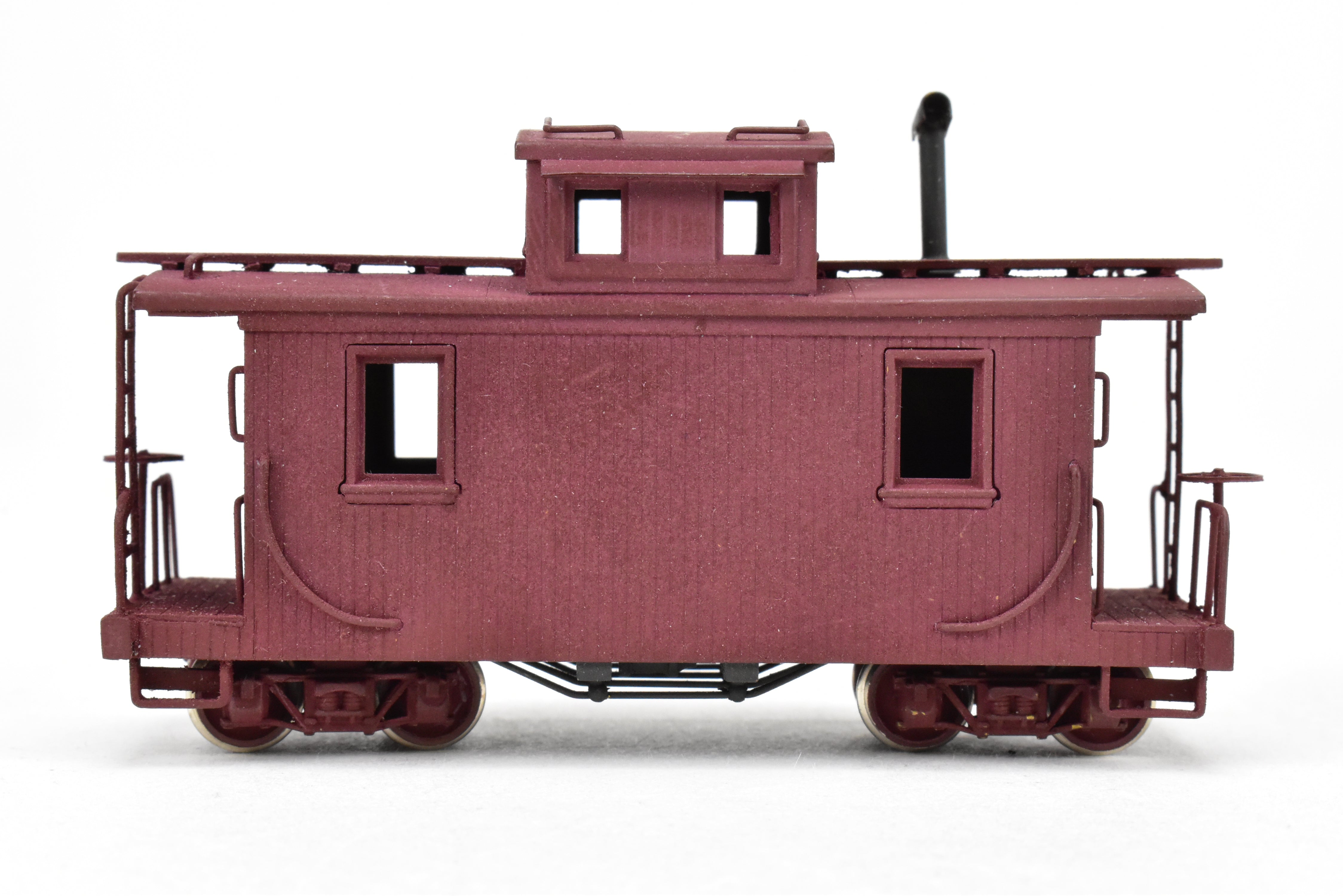 HOn3 Brass PFM - Denver & Rio Grande Western Unlettered Short Caboose in Red, No Box