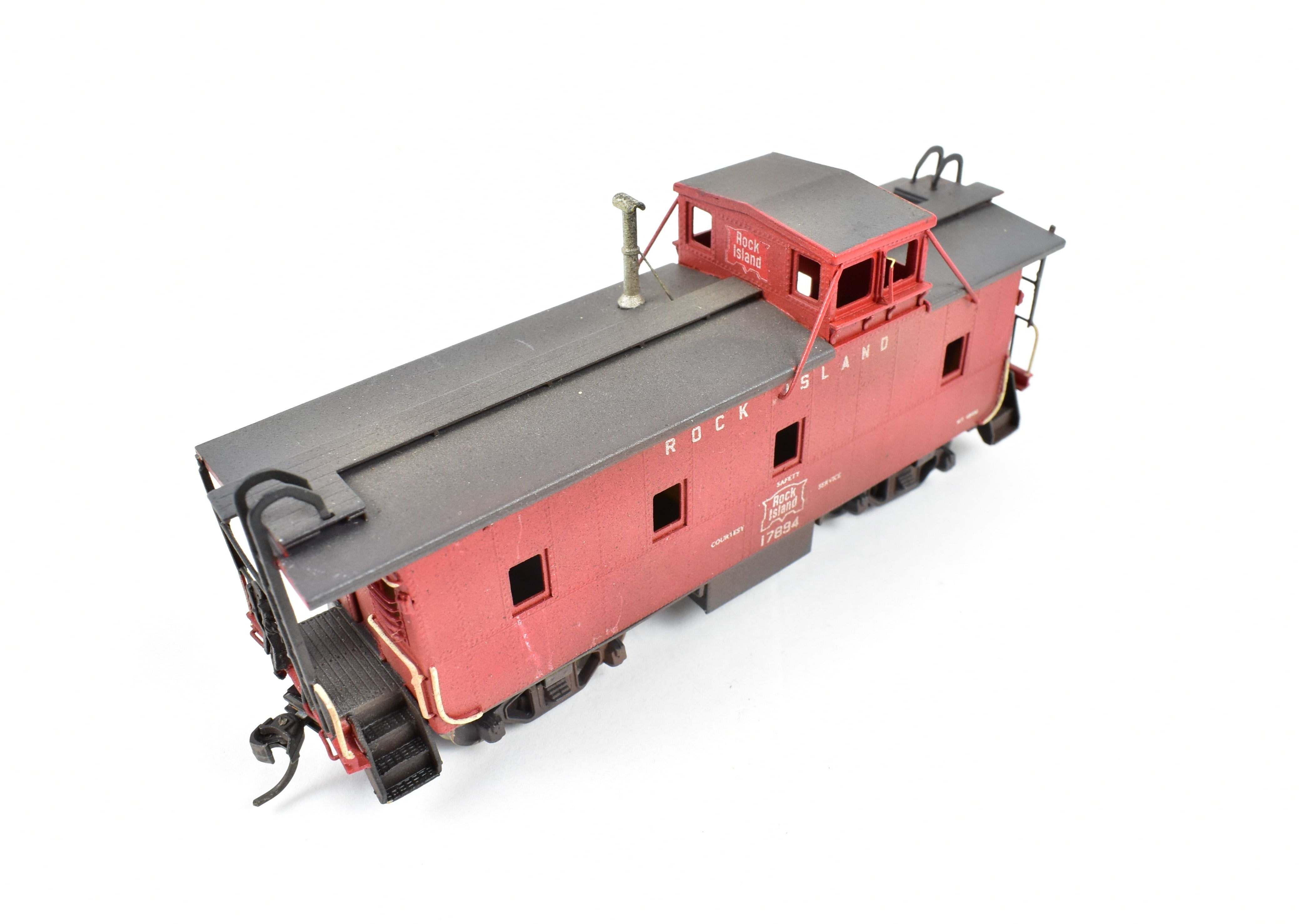 HO Scale Brass Model Train - OMI (Overland Models, Inc.) CRI&P - Rock Island Steel Caboose #17894 with Custom Painting and Spare Parts