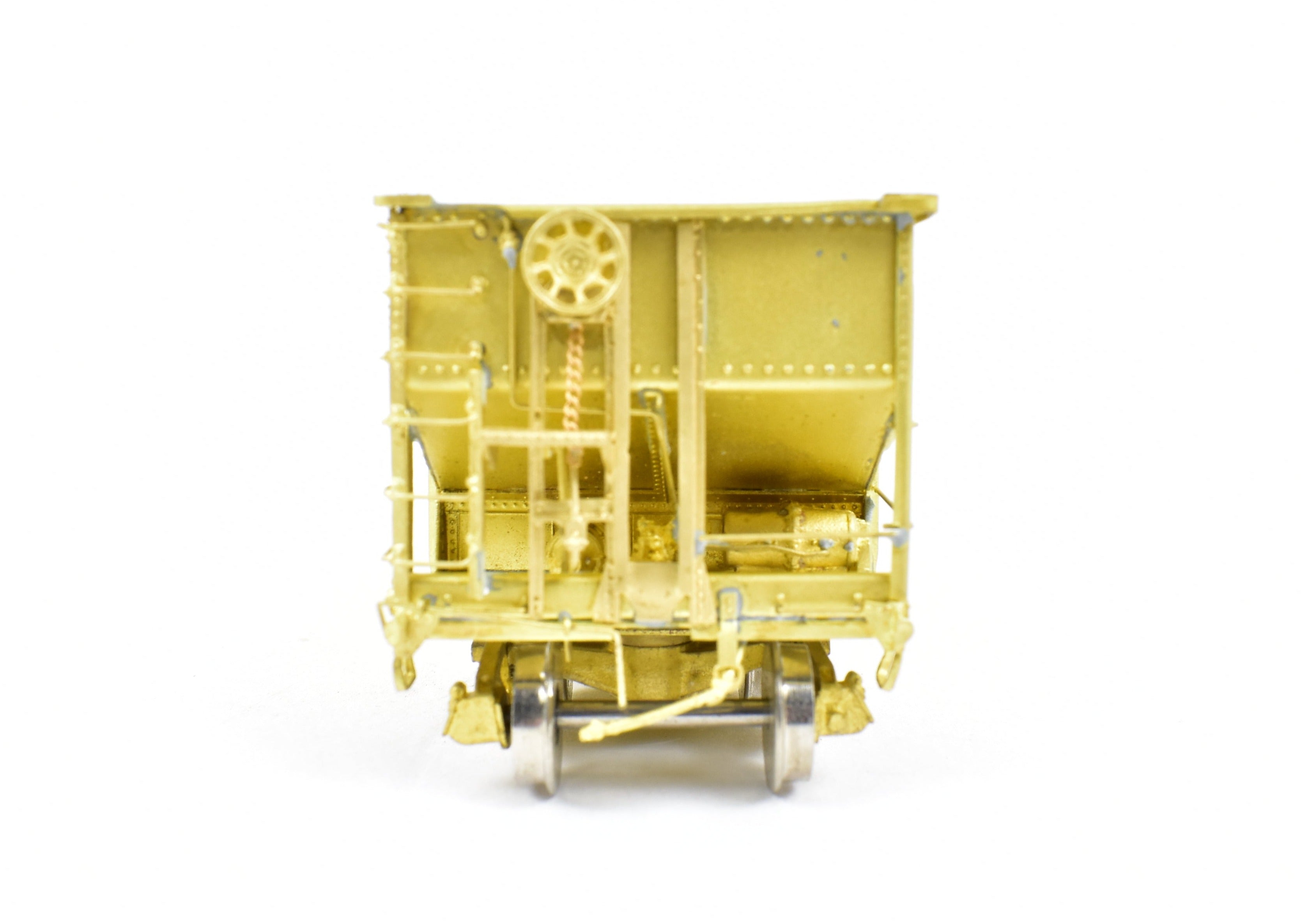 HO Scale Brass Quad Hopper Model by Overland Models, Inc. - Chicago & North Western C&NW #60001 - 60999 Winnona Rebuild with Pressed Sides for Model Train Enthusiasts