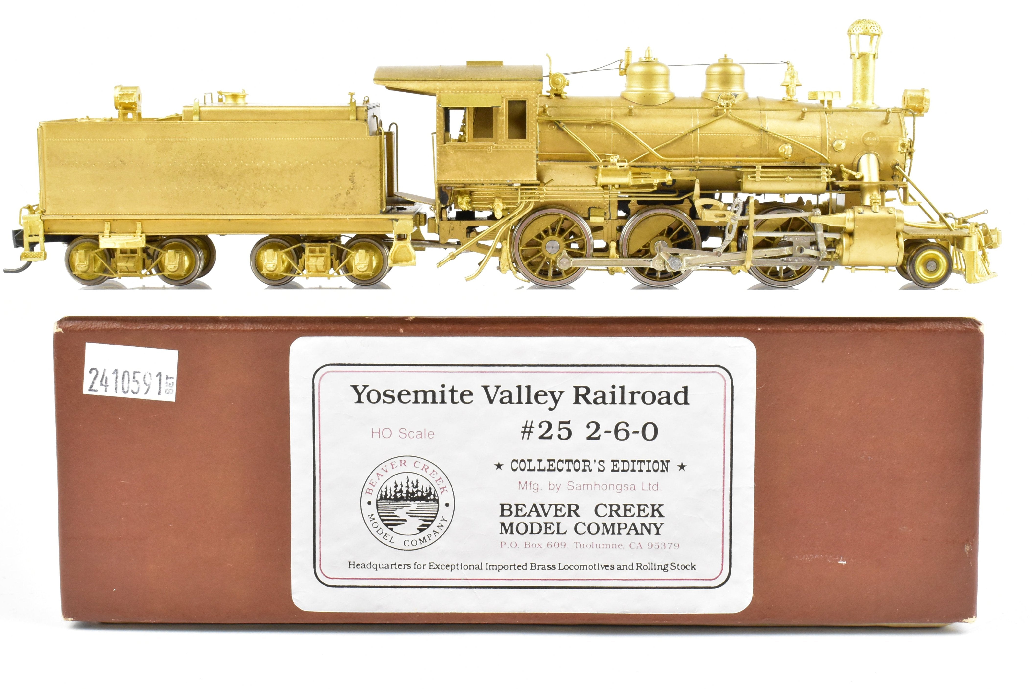 HO Scale Brass Beaver Creek Yosemite Valley #25 2-6-0 Mogul Collectors' Model