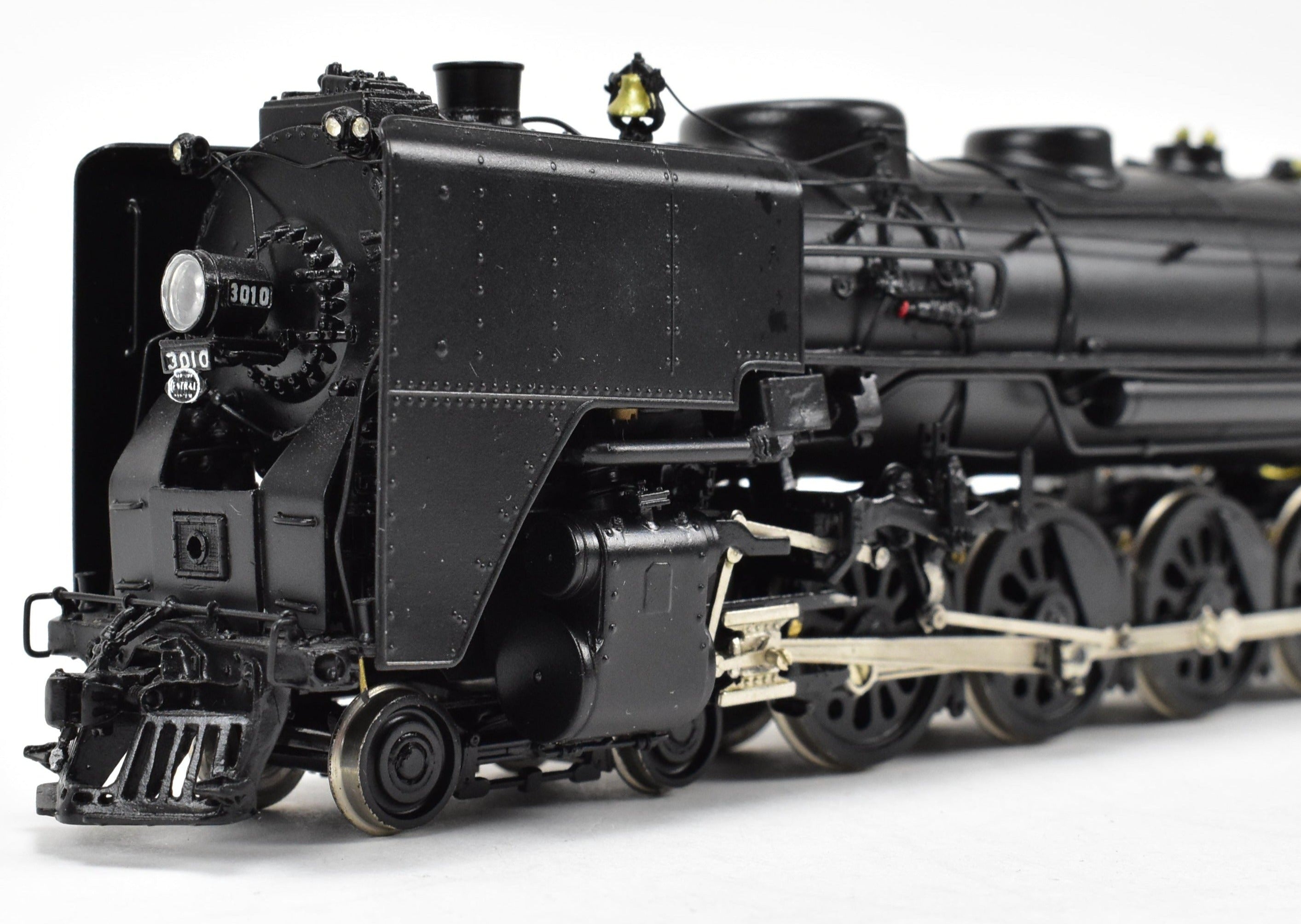 HO Scale Brass Key Imports Model Train - New York Central L-3a 4-8-2 Mohawk 1977 Run Custom Painted Locomotive with Road Number 3010 Decals