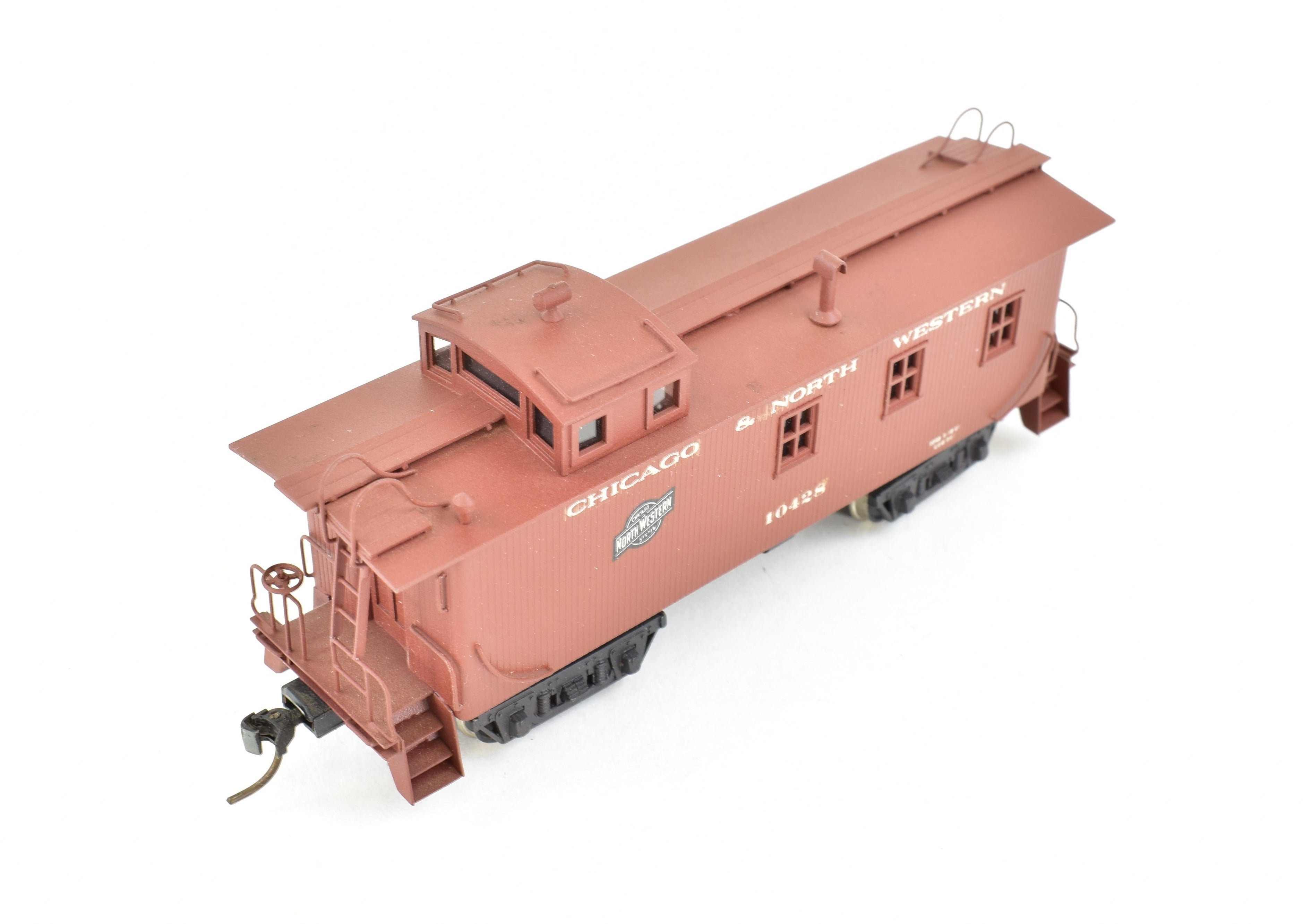 HO Scale Custom Painted Brass Wood Caboose Model by Trains Inc. for Chicago & North Western (C&NW) Railway