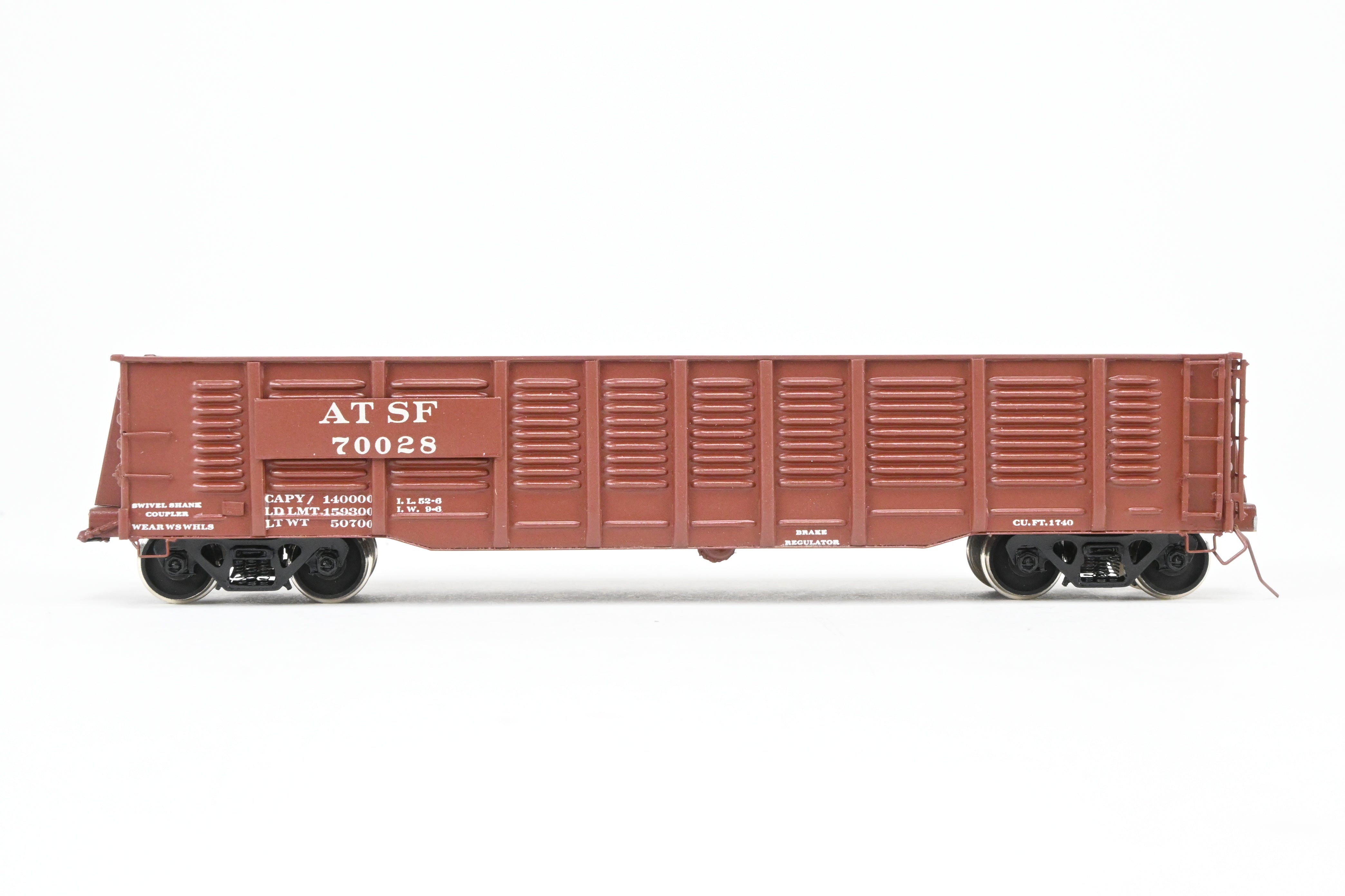 HO Brass OMI ATSF - Santa Fe 100 Ton Pro - Painted Gondola Model #70028