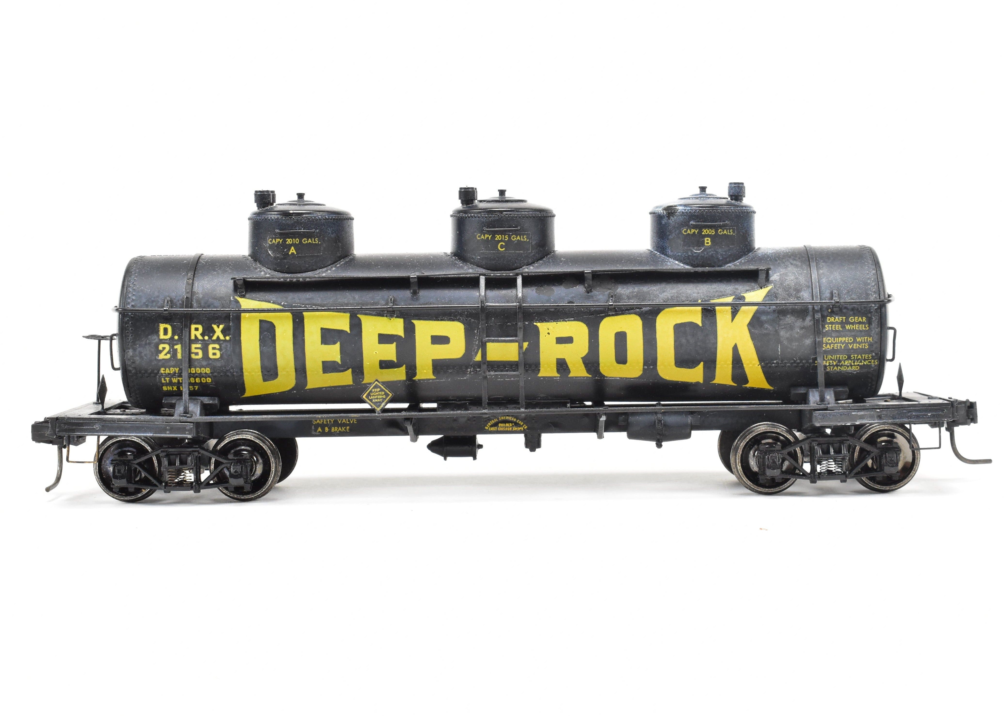 O Scale Brass Deep Rock 3 - Dome Tank Car with Kadee Couplers, No Original Box