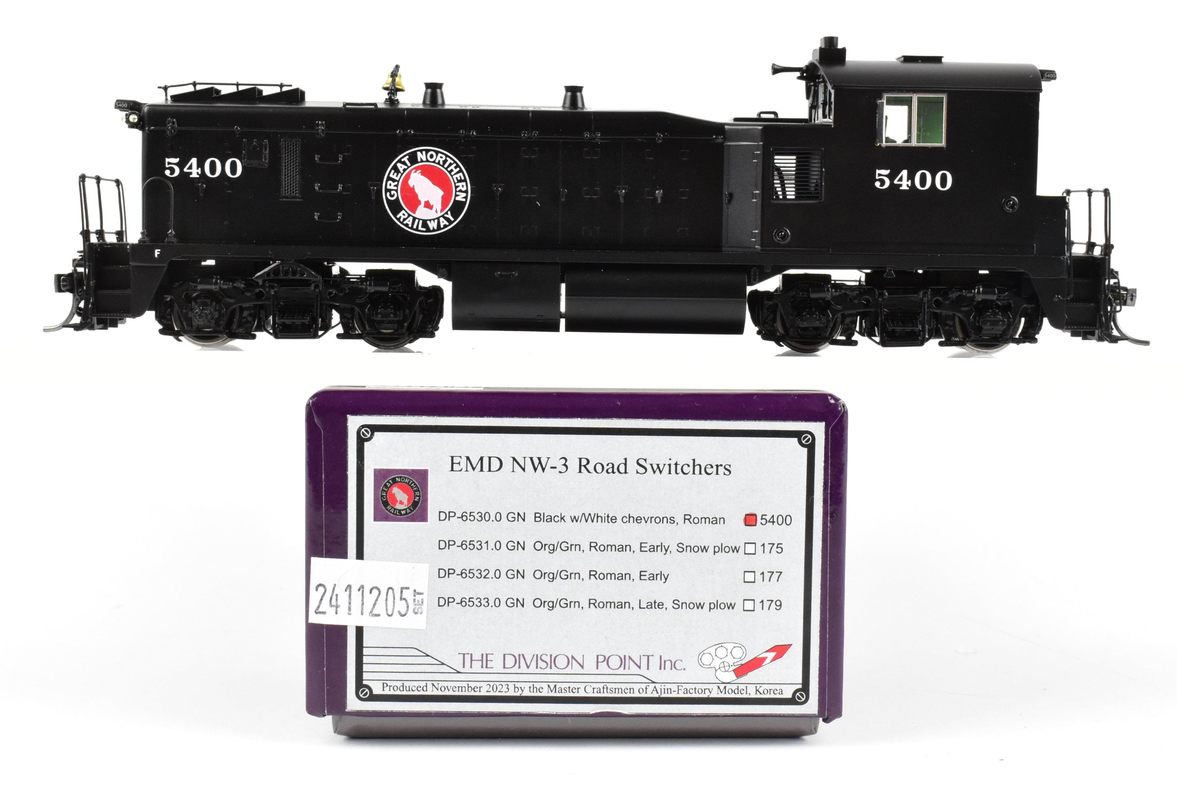 HO Scale Brass Division Point Great Northern EMD NW - 3 No.5400 As - Delivered Black w/White Chevrons
