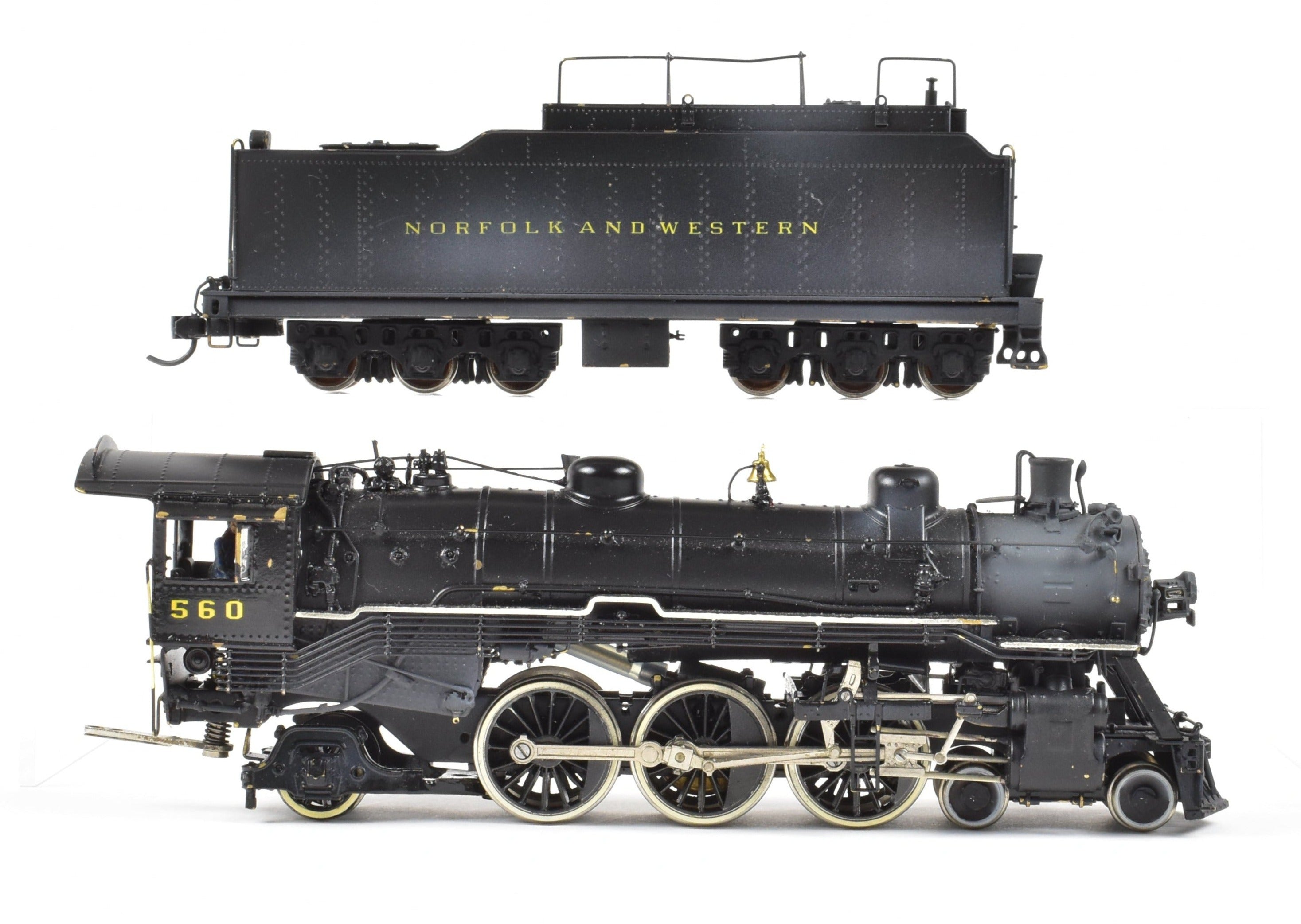 HO Scale Brass Hallmark Models MKT - Missouri Kansas Texas 4-6-2 C/P Pacific Model Train with N&W - Norfolk & Western Decals #560 in ReBoxx Packaging