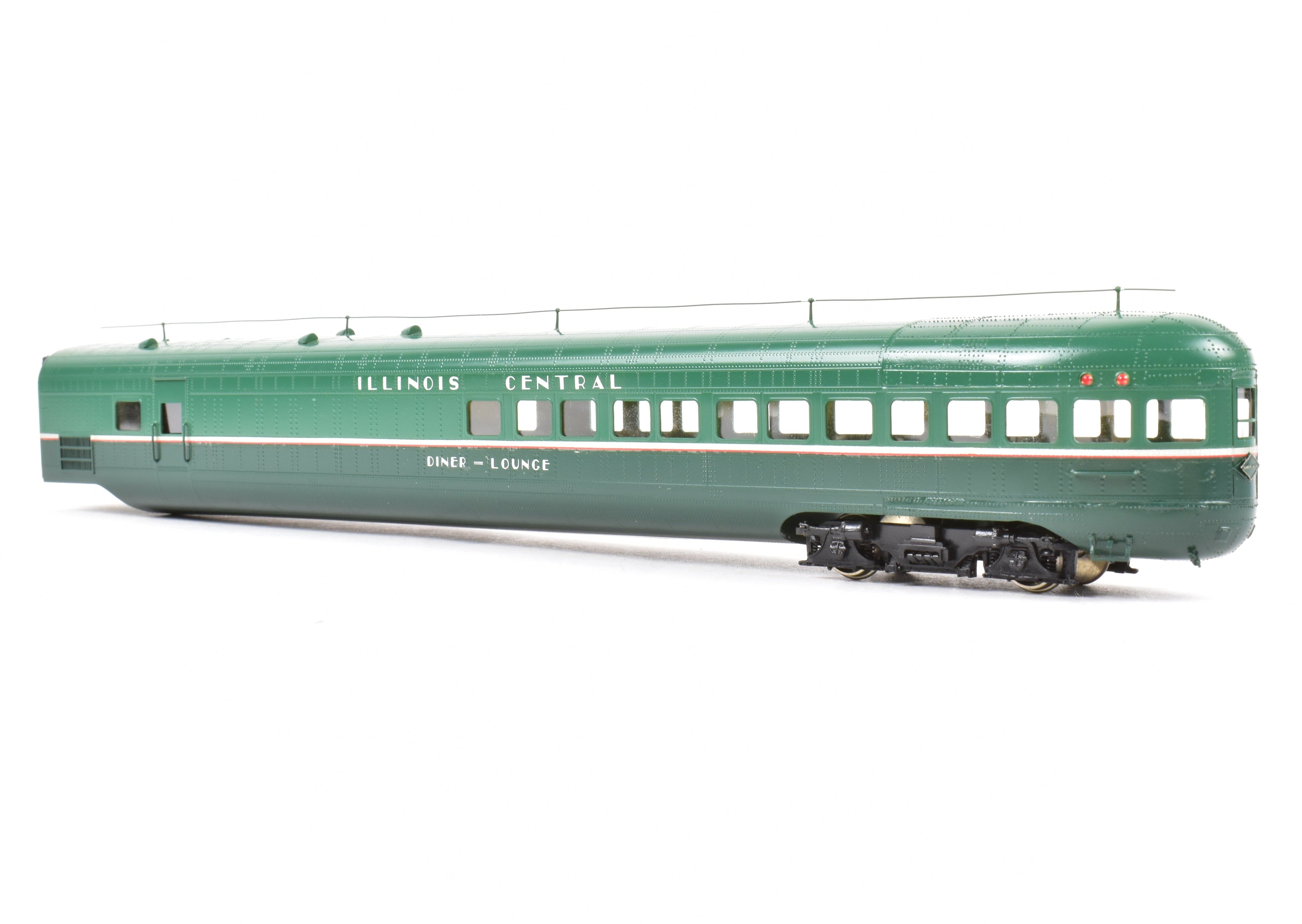 HO Brass CON OMI - Overland Models IC Illinois Central 5 - Car Articulated Factory - Painted Train Set