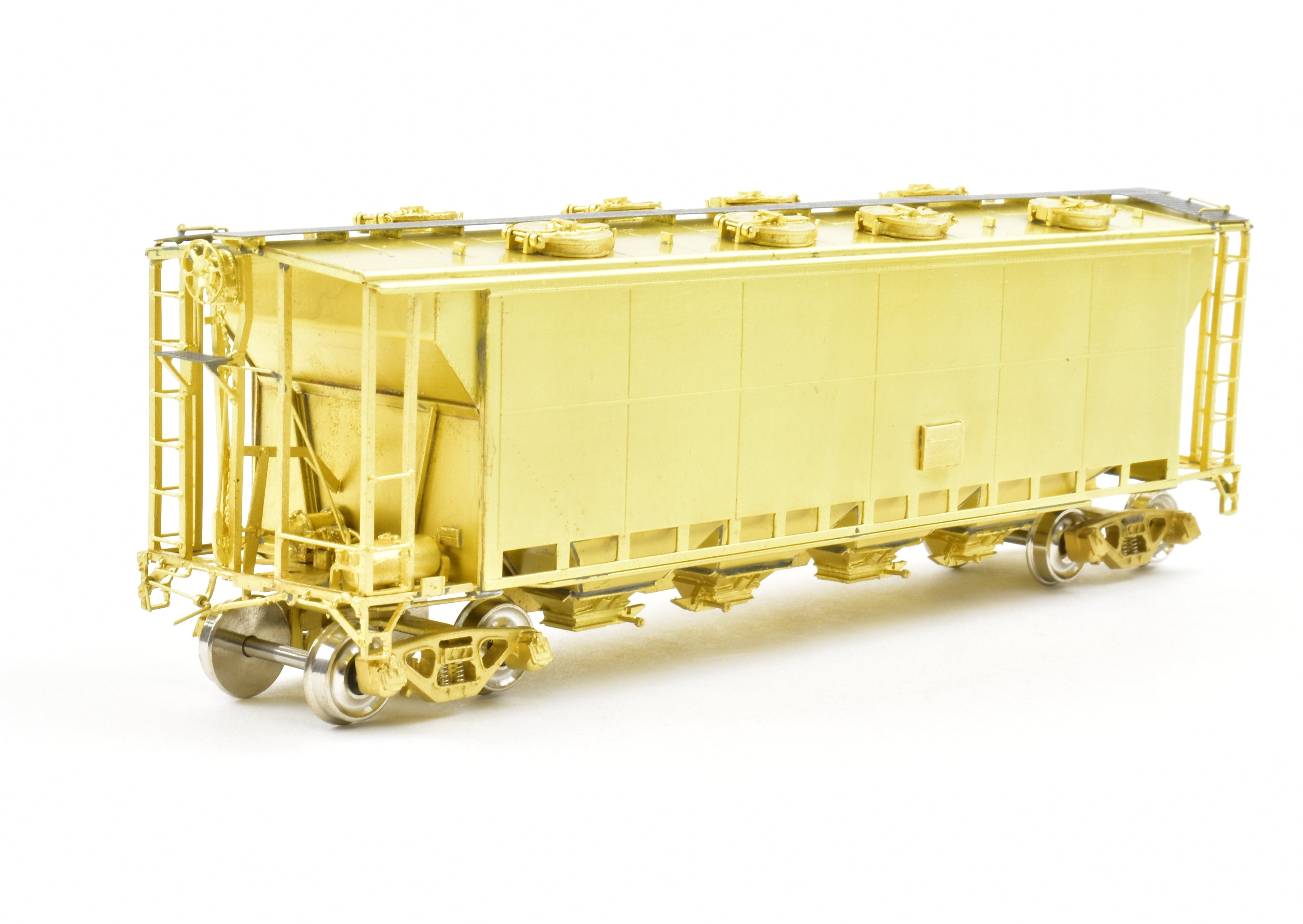 HO Scale Brass Slab Side Covered Hopper Model by Overland Models, Inc. (OMI) Representing Toronto Hamilton & Buffalo (TH&B) #2830 - 2859 Series