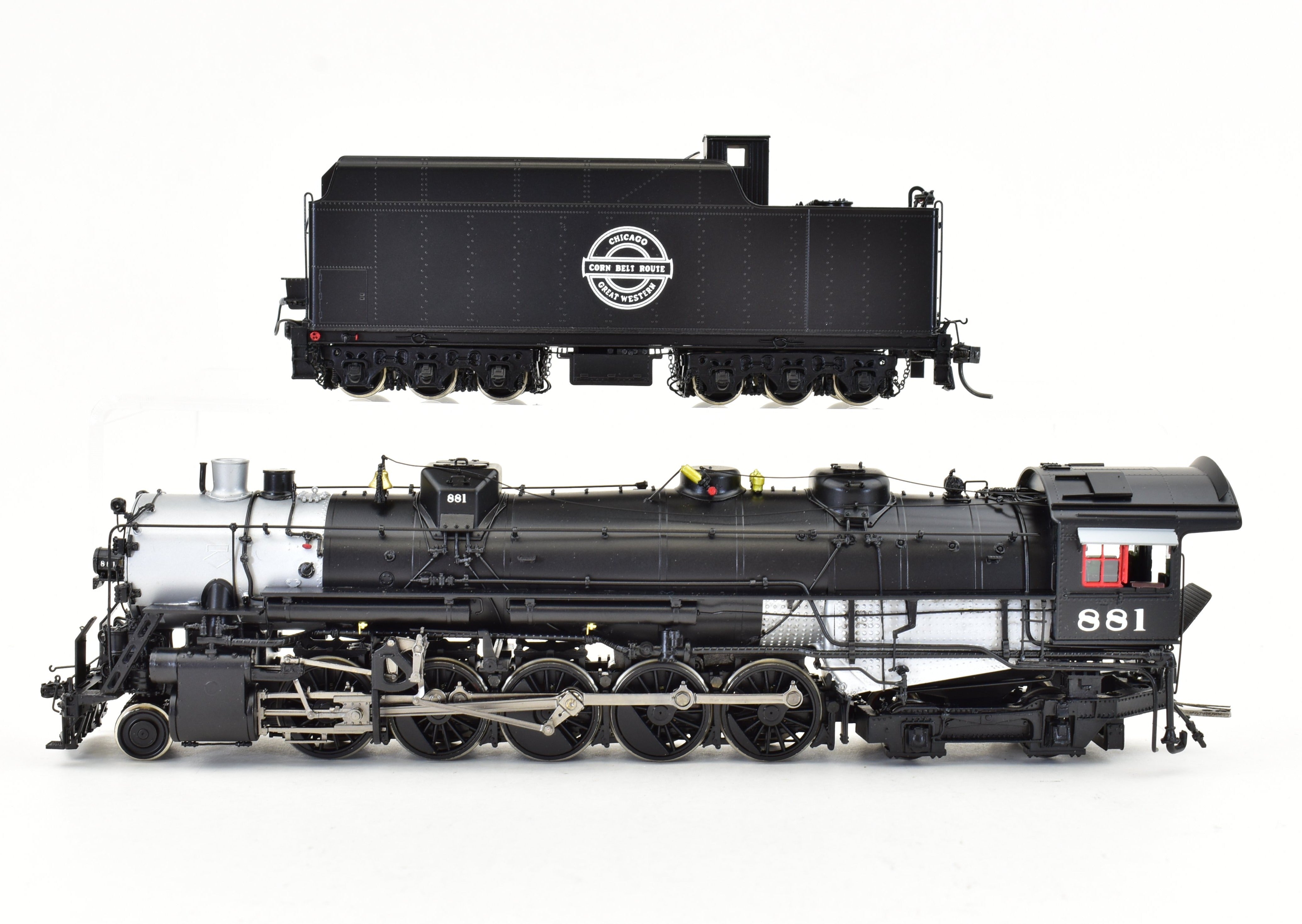 HO Brass GPM - Glacier Park Chicago Great Western 800 Class 2-10-4 FP #881