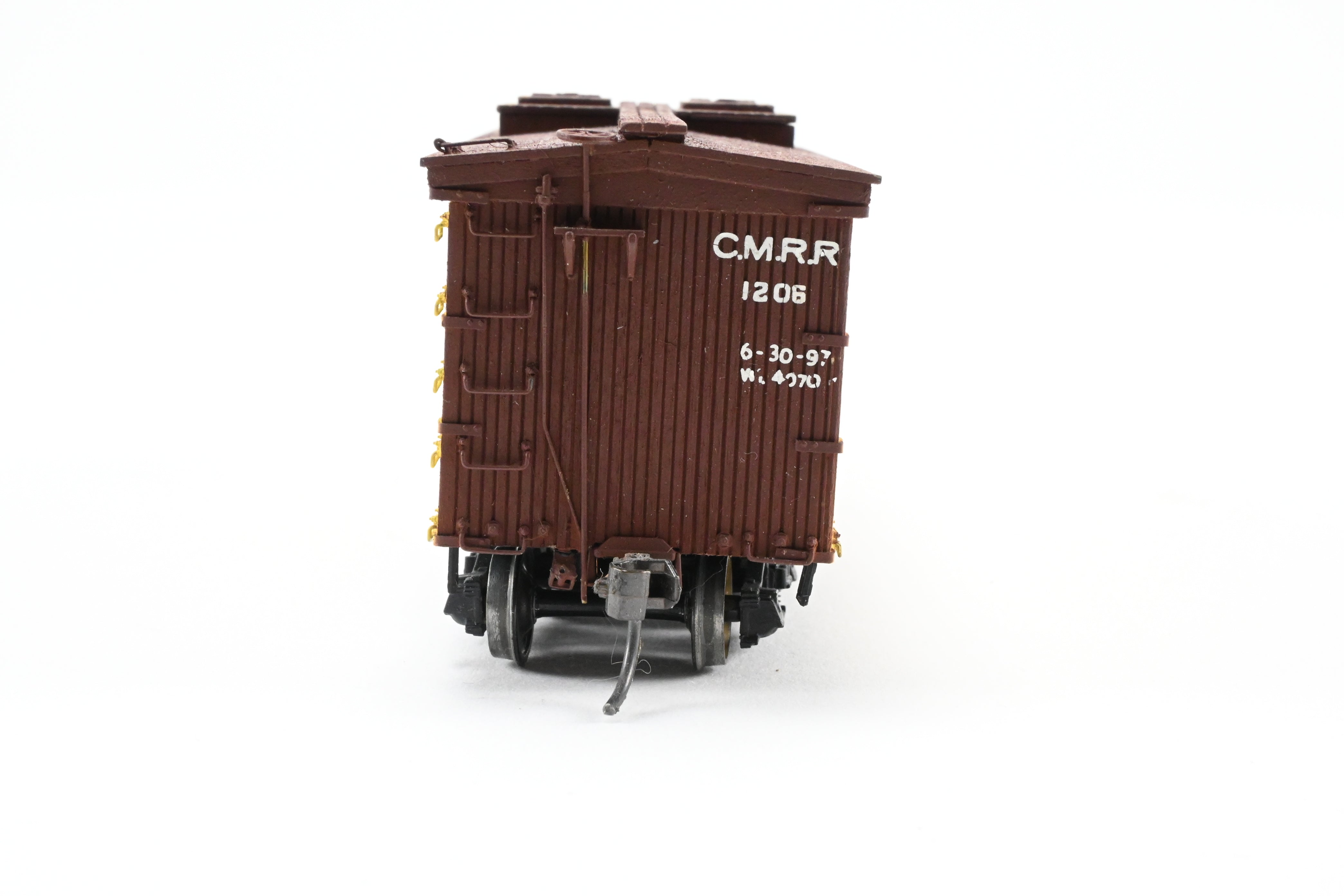 HO Scale La Belle Woodworking Colorado Midland 36-Foot Wood-Sided Refrigerator Car Model - Fully Assembled and Professionally Painted