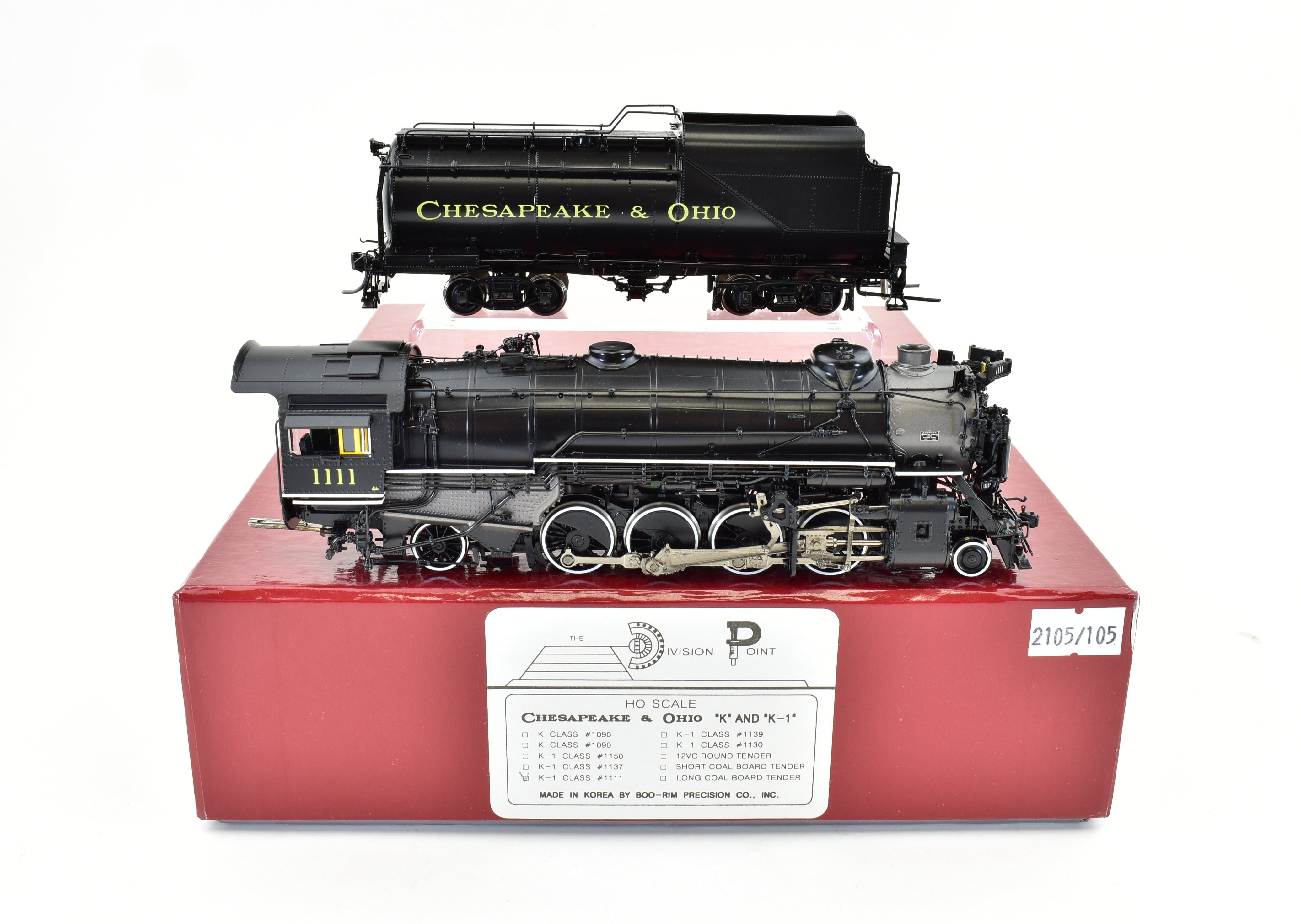HO Scale Brass C&O Chesapeake & Ohio K1 2-8-2 Division Point #1111 Factory Painted
