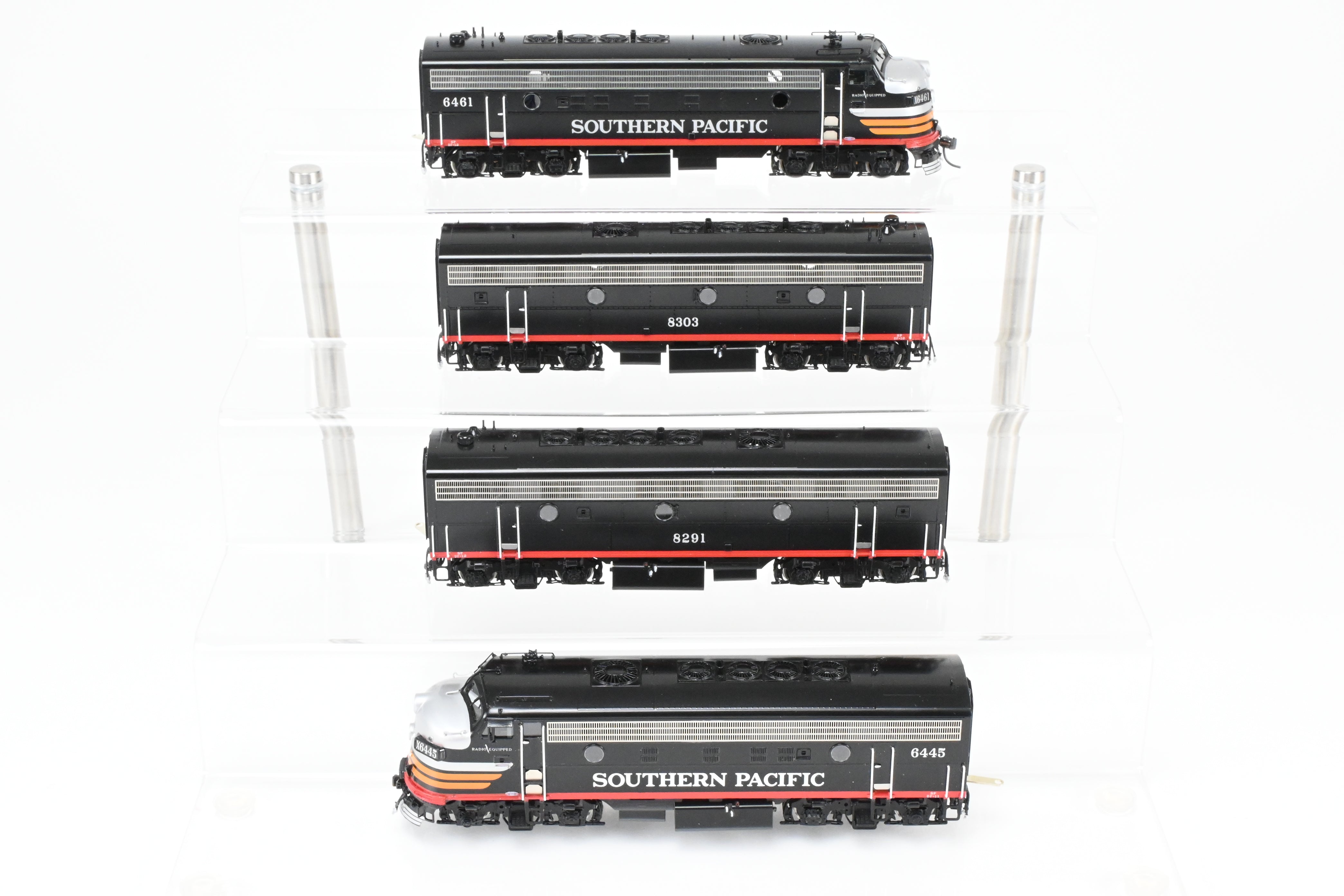 HO Scale Brass EMD FP7A/F7B Set in SP Black Widow Scheme