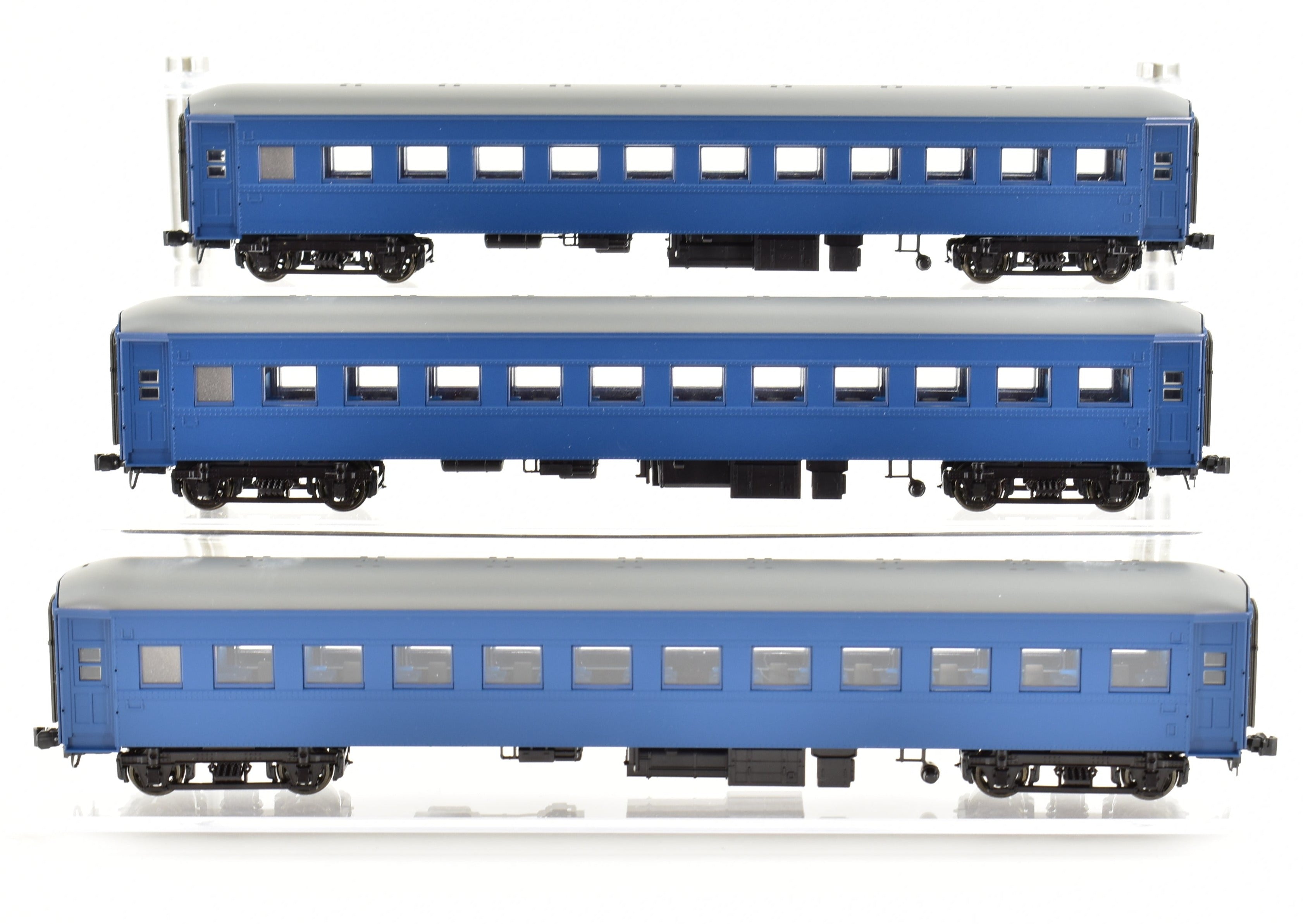 Kato J Scale Japanese National Railways OHA-35 Set of 3 Blue FP Passenger Cars
