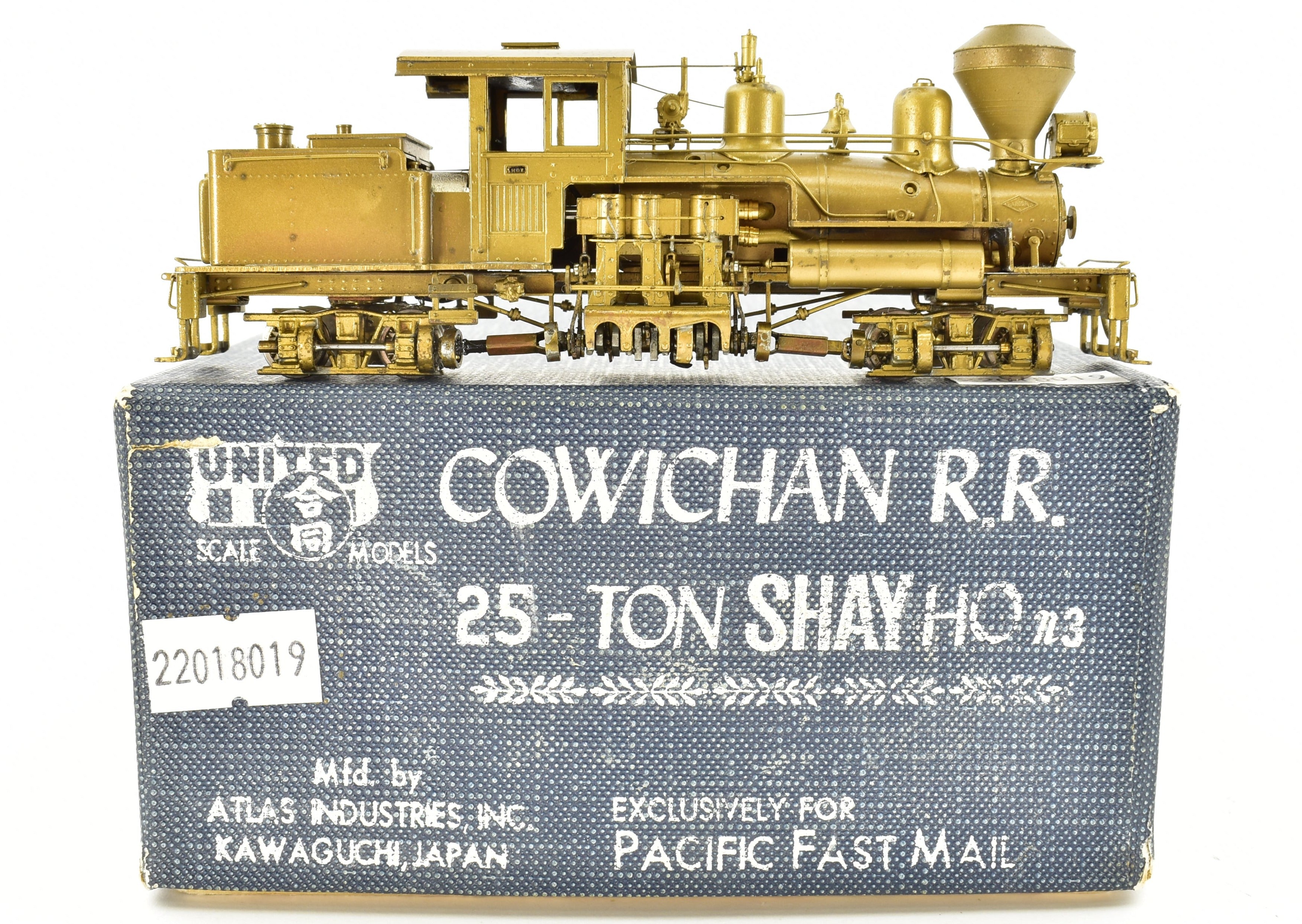 1969 Run HOn3 Brass PFM - United Cowichan Railroad 25 - ton Shay Model