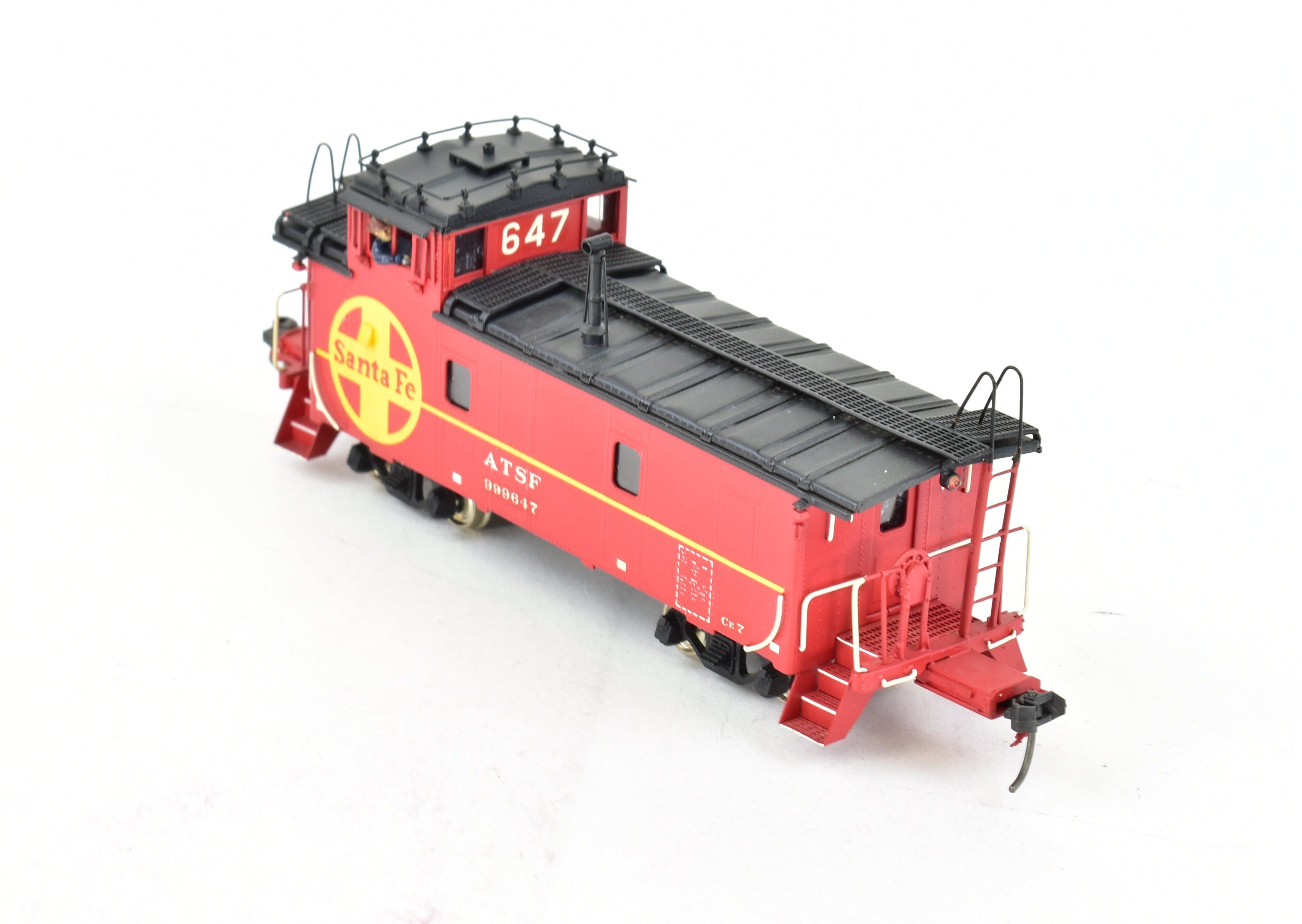 HO Scale Brass Oriental Limited ATSF - Santa Fe Modern Style Peaked Roof Caboose with Factory Painting for Model Trains