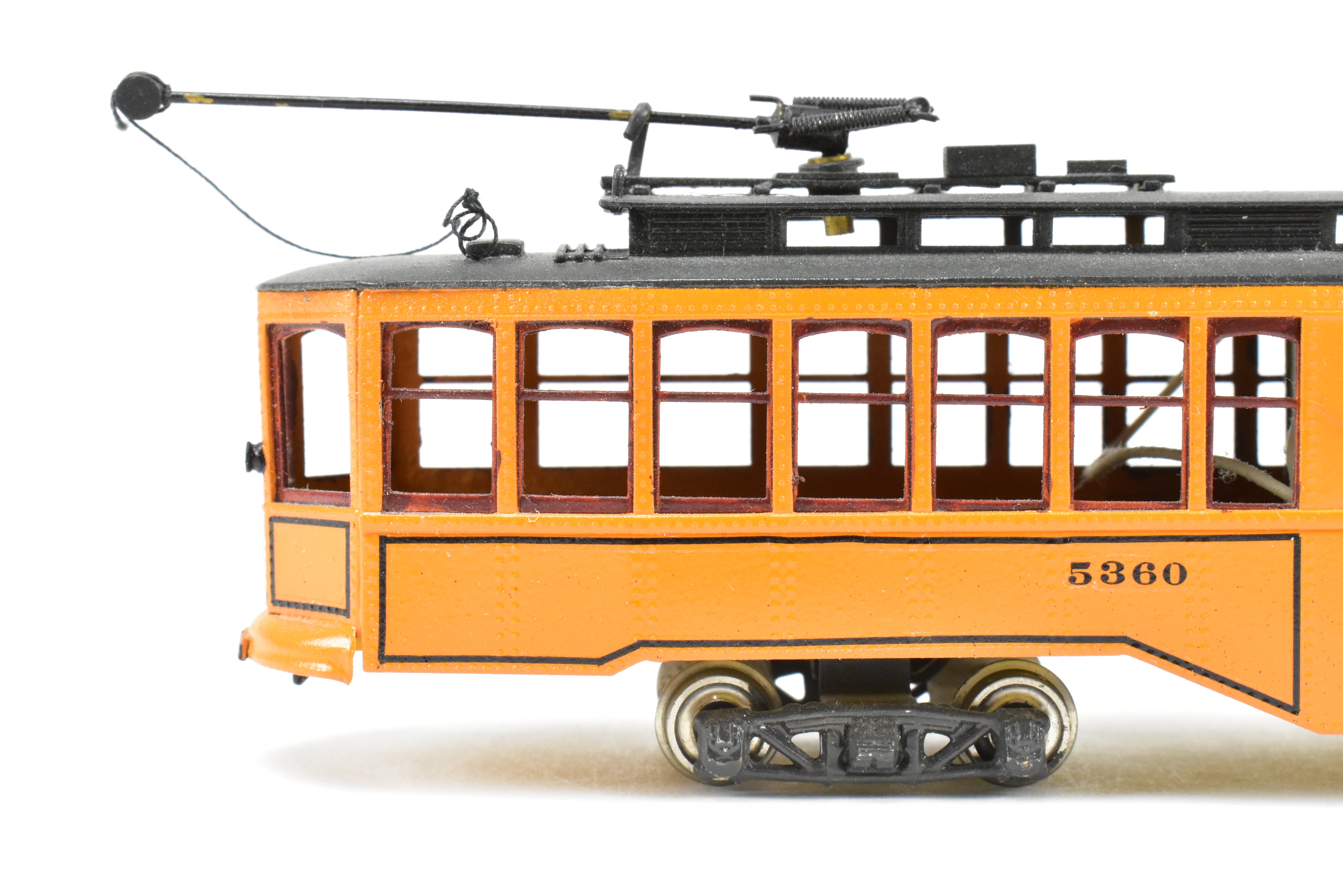 HO Scale Brass Model Fairfield Traction Models Pittsburgh Railway Co. Jones Single - Ended Trolley Car, Version CP #5360