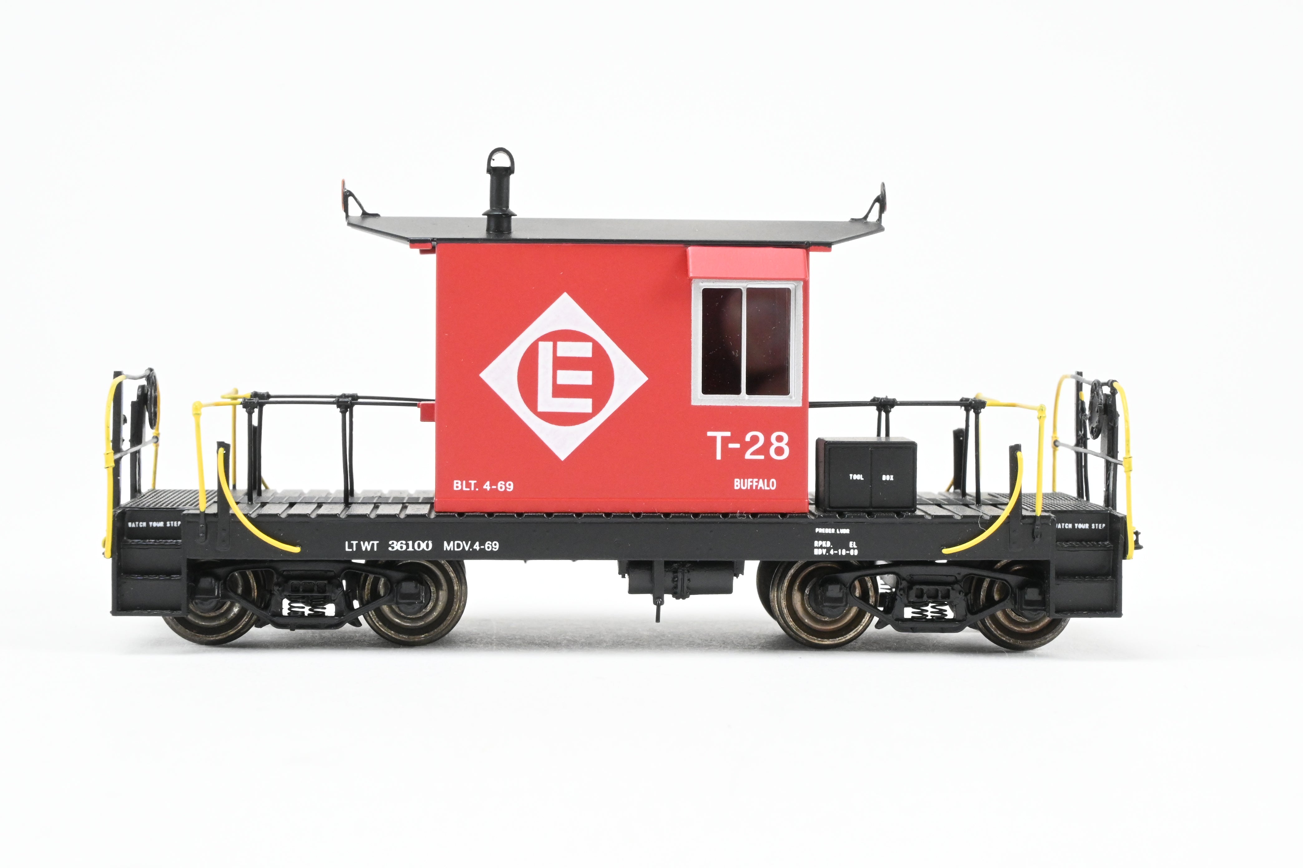 HO Scale Brass OMI - Overland Models, Inc. EL - Erie Lackawanna Transfer Caboose Factory - Painted and Numbered T - 28 for Model Trains