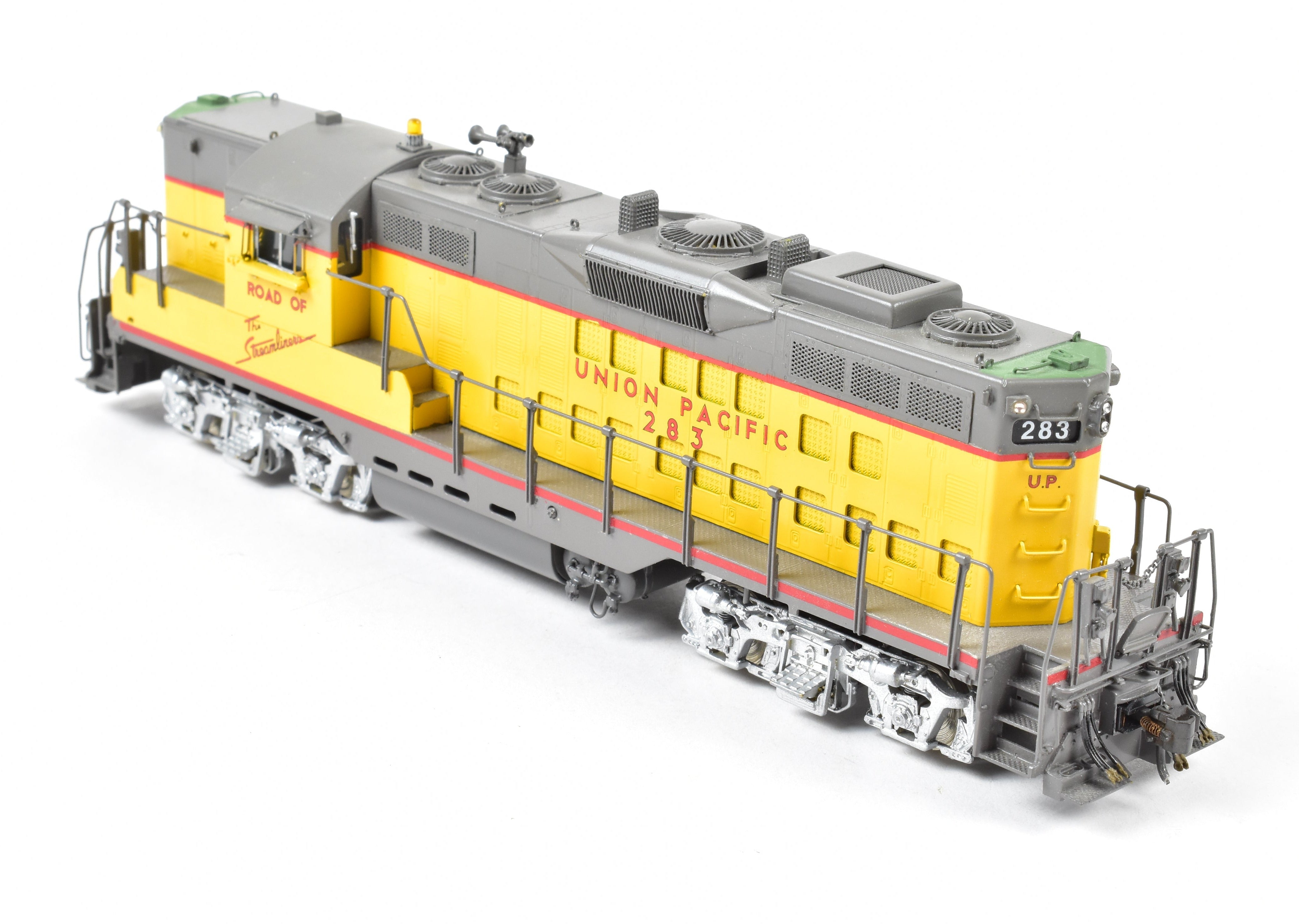 HO Scale Brass Model Train by Overland Models, Inc. - Union Pacific GP - 9 FP #283 with Extra Vents, 36 Fans, Winterization Hatch and Lighting