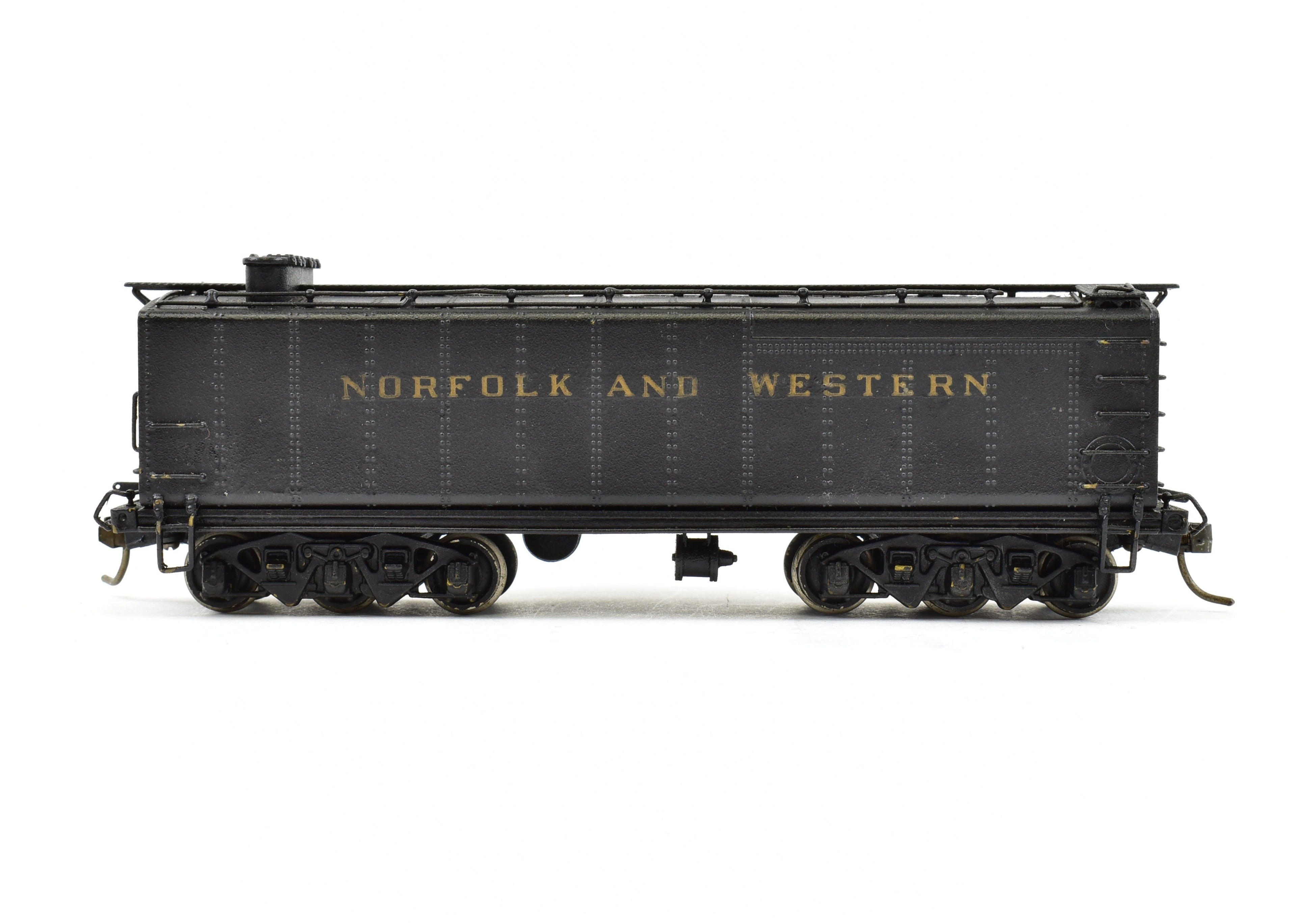 High - Quality HO Scale Brass Pacific Fast Mail Model Train - United N&W Norfolk & Western Auxiliary Tender with Custom Painting, No Box Included