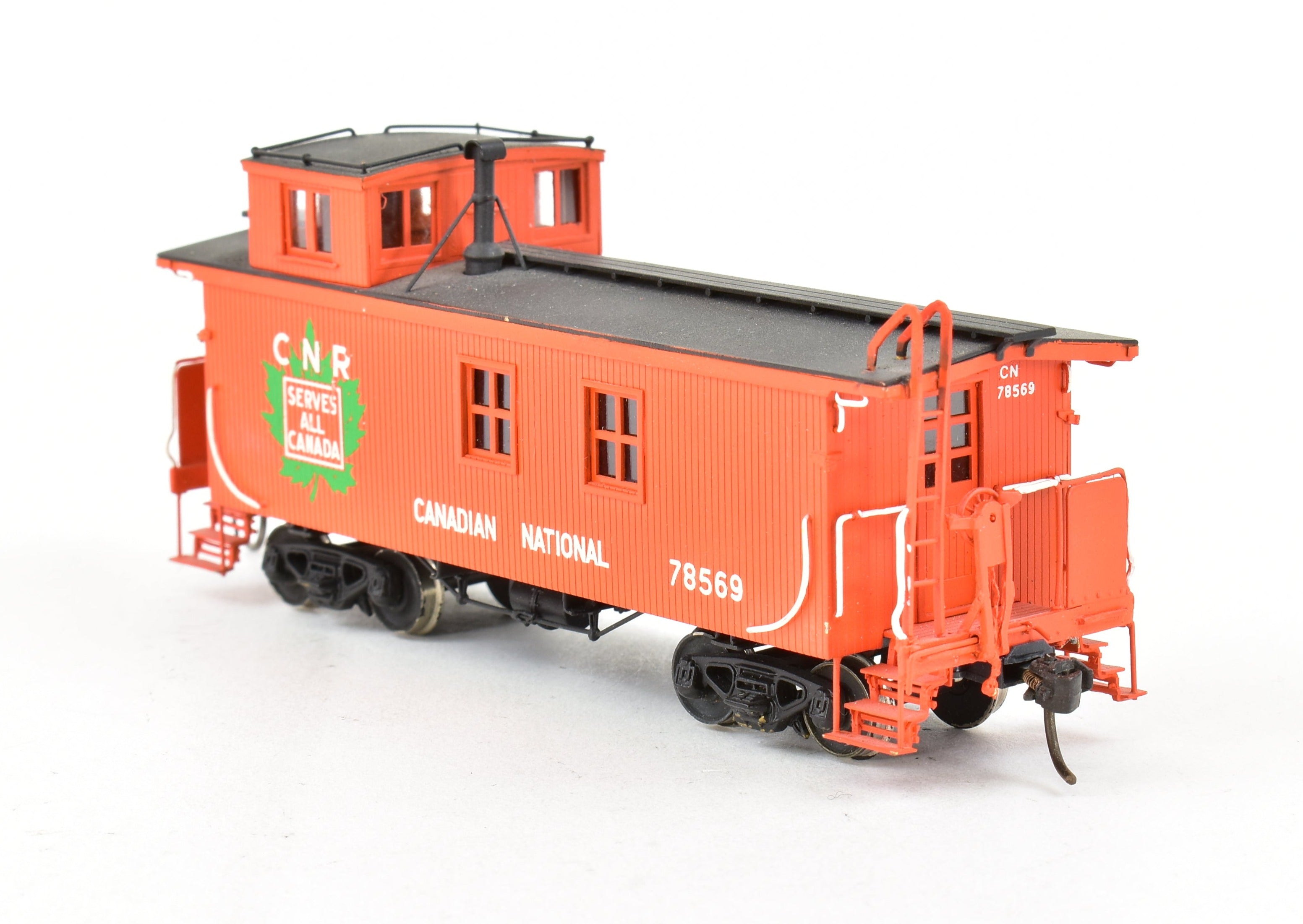 HO Scale Brass Van Hobbies Canadian National Railway Custom-Painted Wood Scribed Caboose