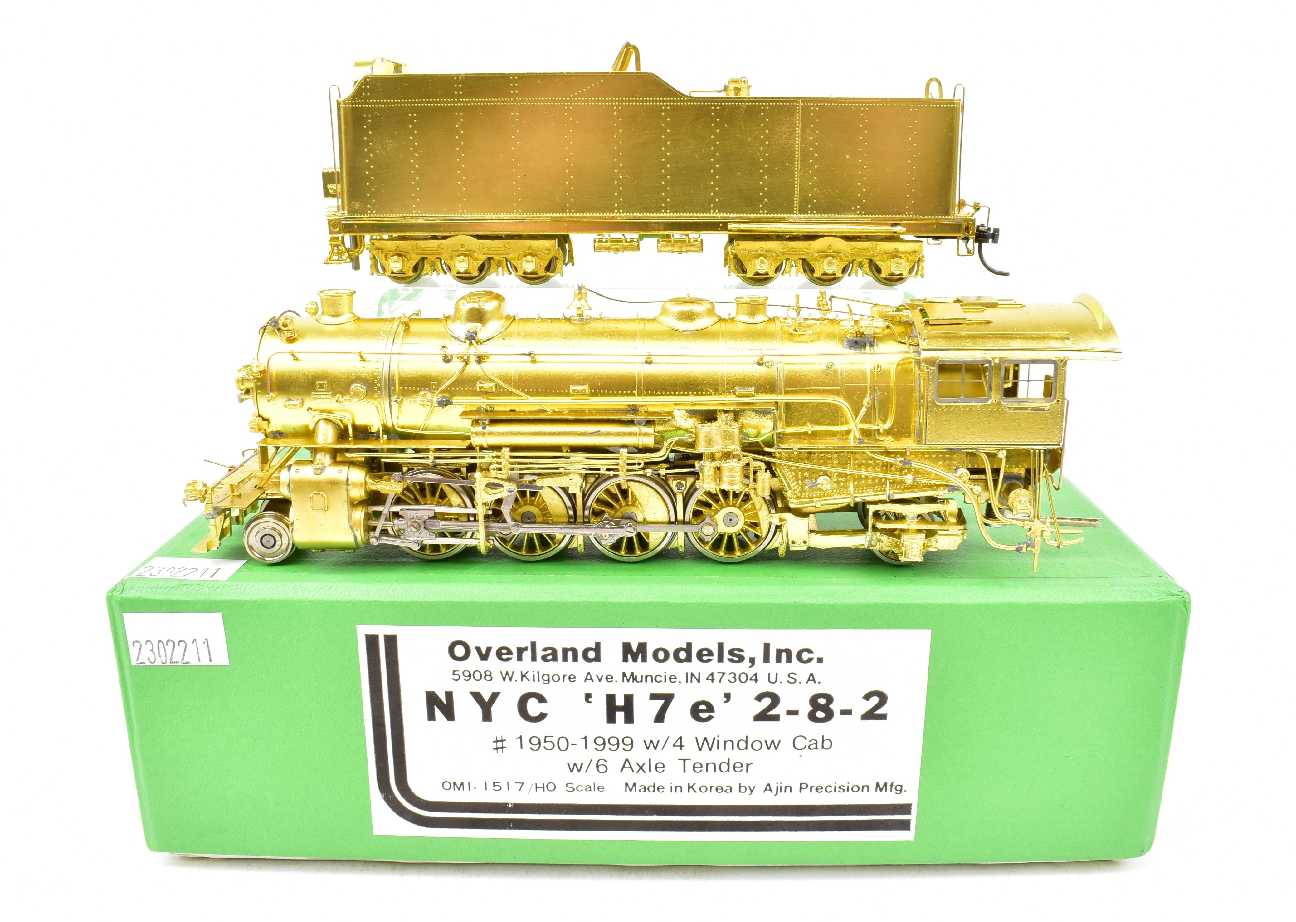 High - Quality HO Scale Brass OMI - Overland Models New York Central H - 7e 2 - 8 - 2 Locomotive Model