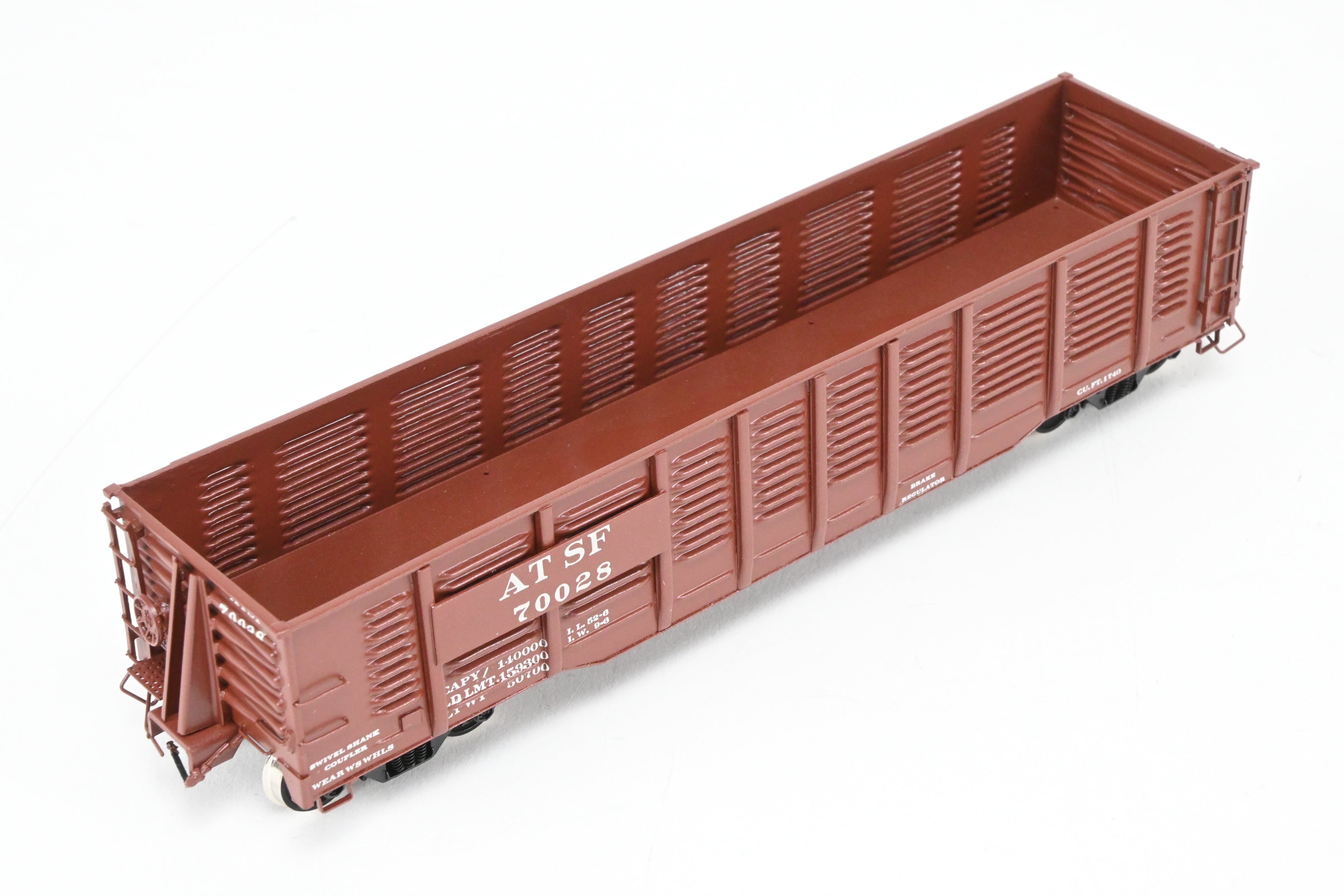 HO Brass OMI ATSF - Santa Fe 100 Ton Pro - Painted Gondola Model #70028