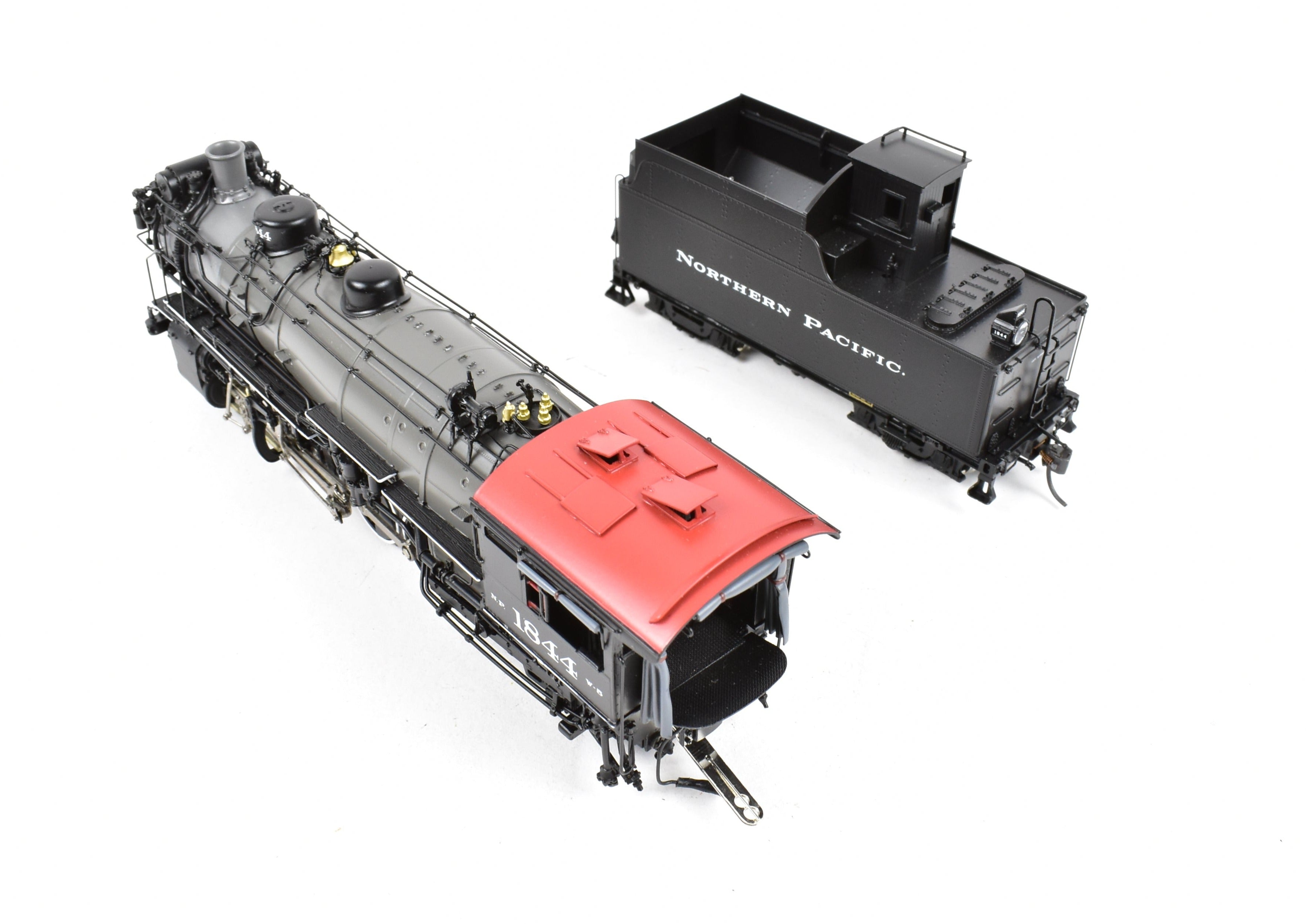 HO Scale Brass Model Train by W&R Enterprises - Northern Pacific Class W-5 2-8-2 Version 1, #1844 with Grey Boiler