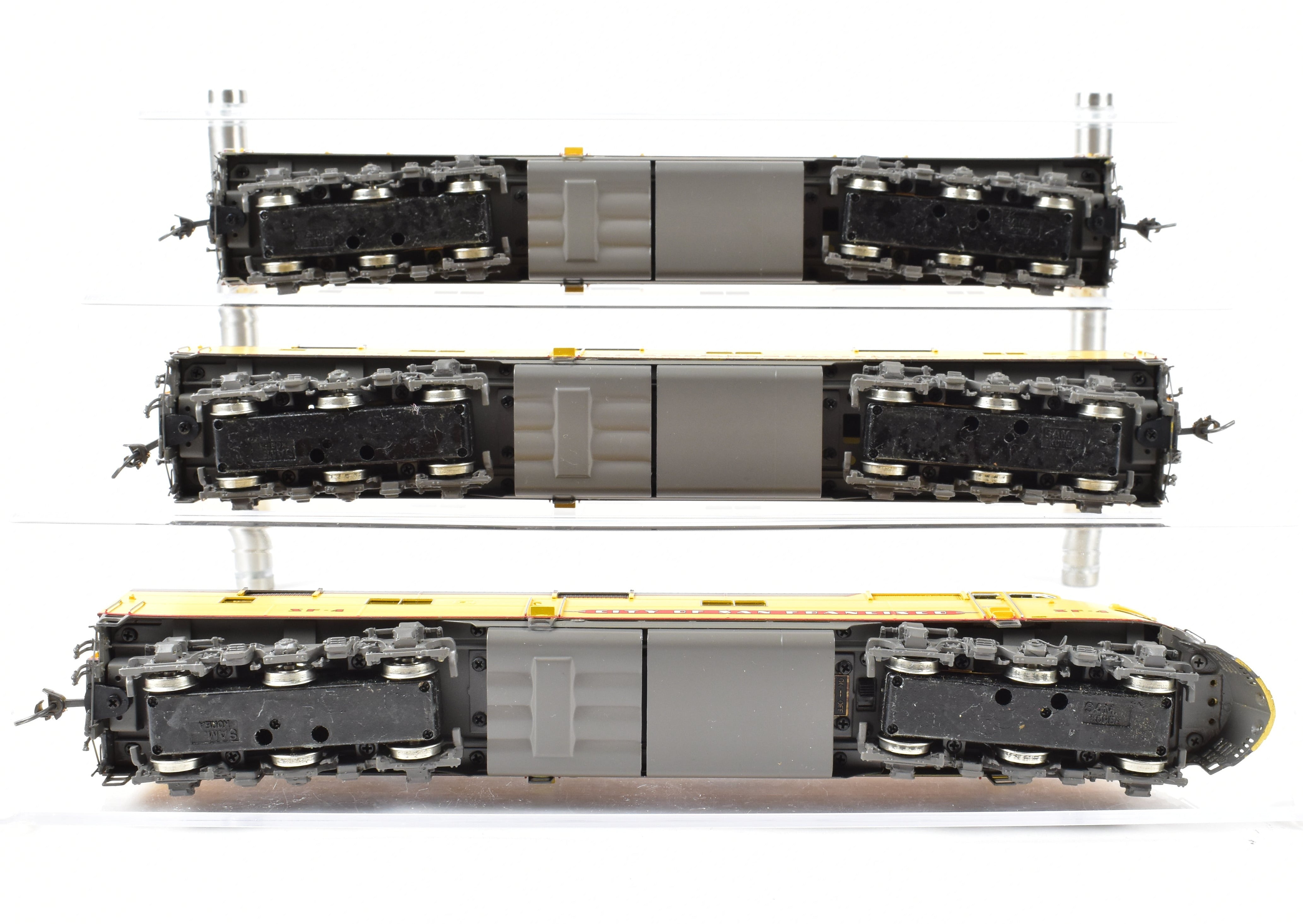 HO Scale Brass Consist of Challenger Imports Union Pacific City of San Francisco EMD E6 A/B/B Locomotive Set for Model Railroading