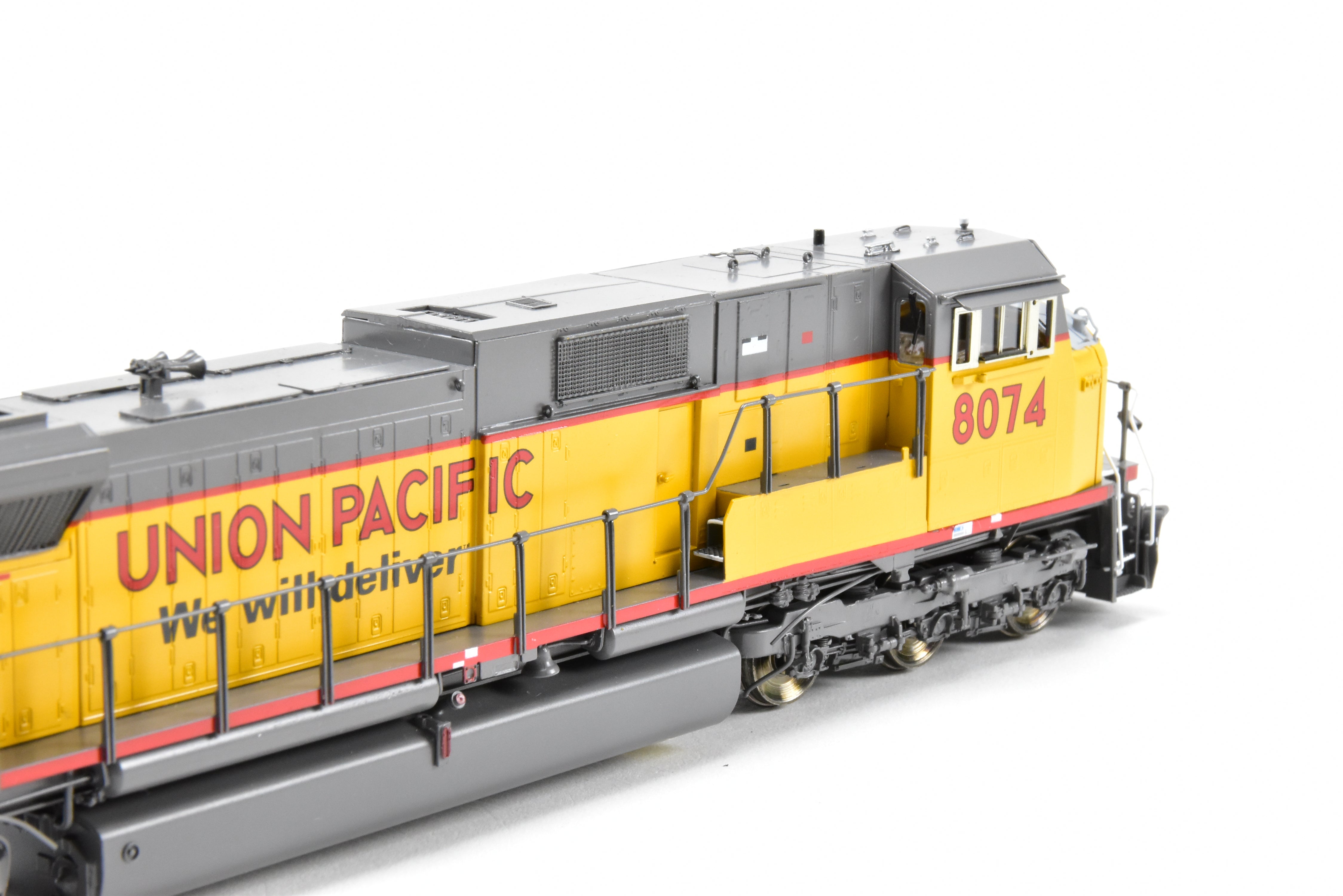 HO Scale Brass Union Pacific EMD SD90/43M Model Train with 'We Will Deliver' Slogan, FP #8074 by Overland Models, Inc.
