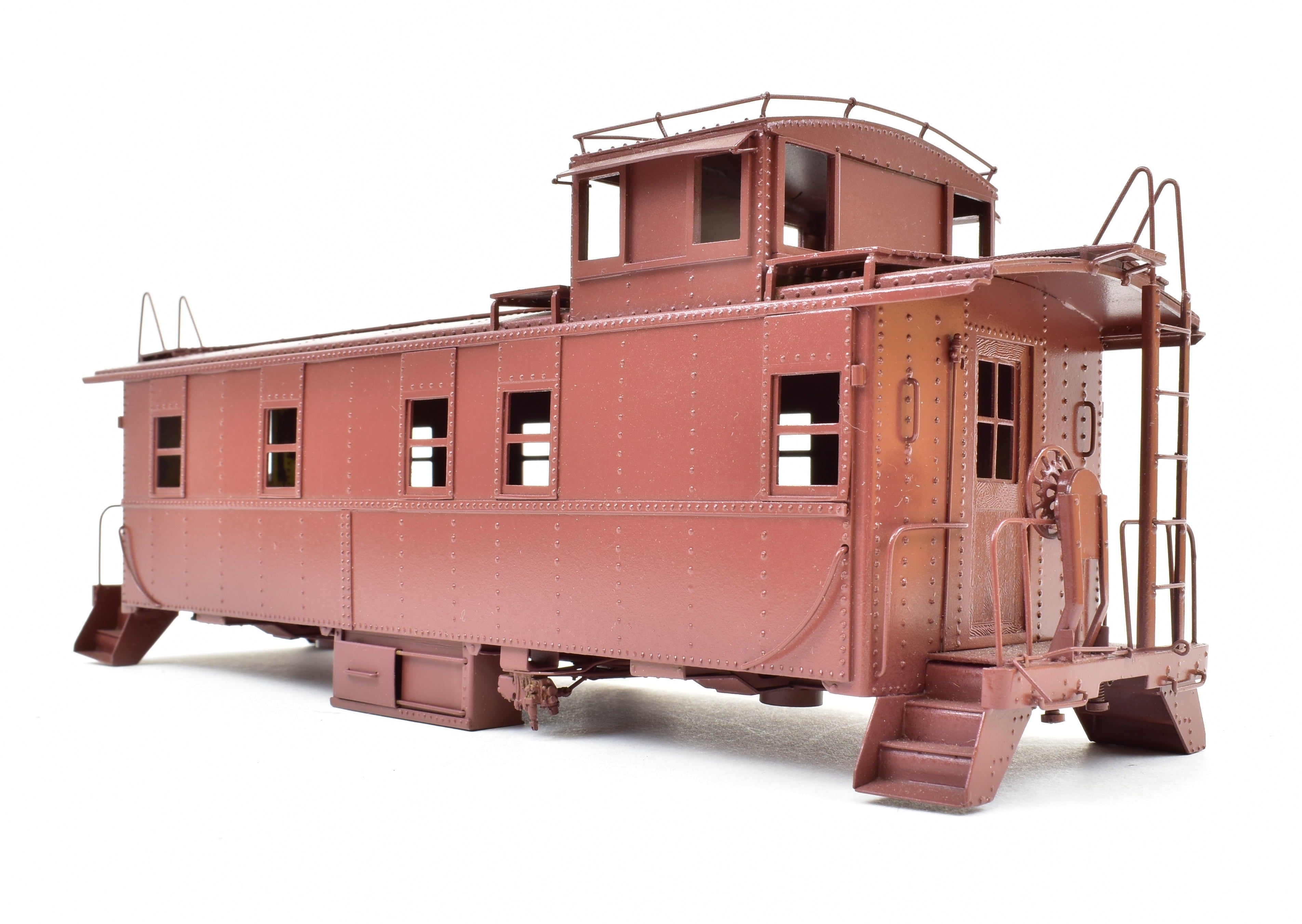 O Scale Brass Sunset Models ATSF - Santa Fe #1951 Steel Caboose, Partial Paint, No Trucks, As-Is