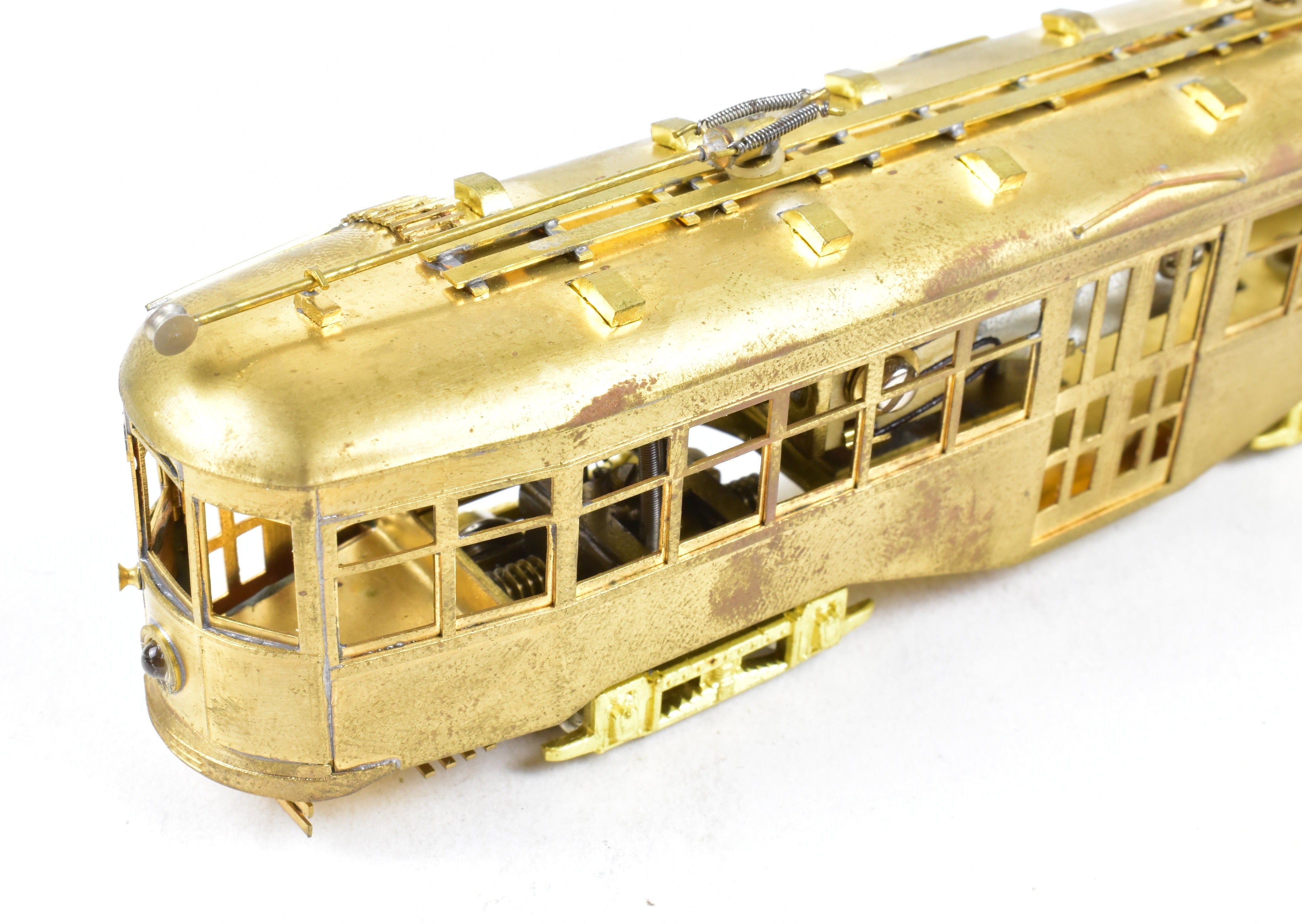 HO Scale Brass Model Bert Sas Brooklyn & Queens Peter Witt Car 8000 - Vintage Train Collectible