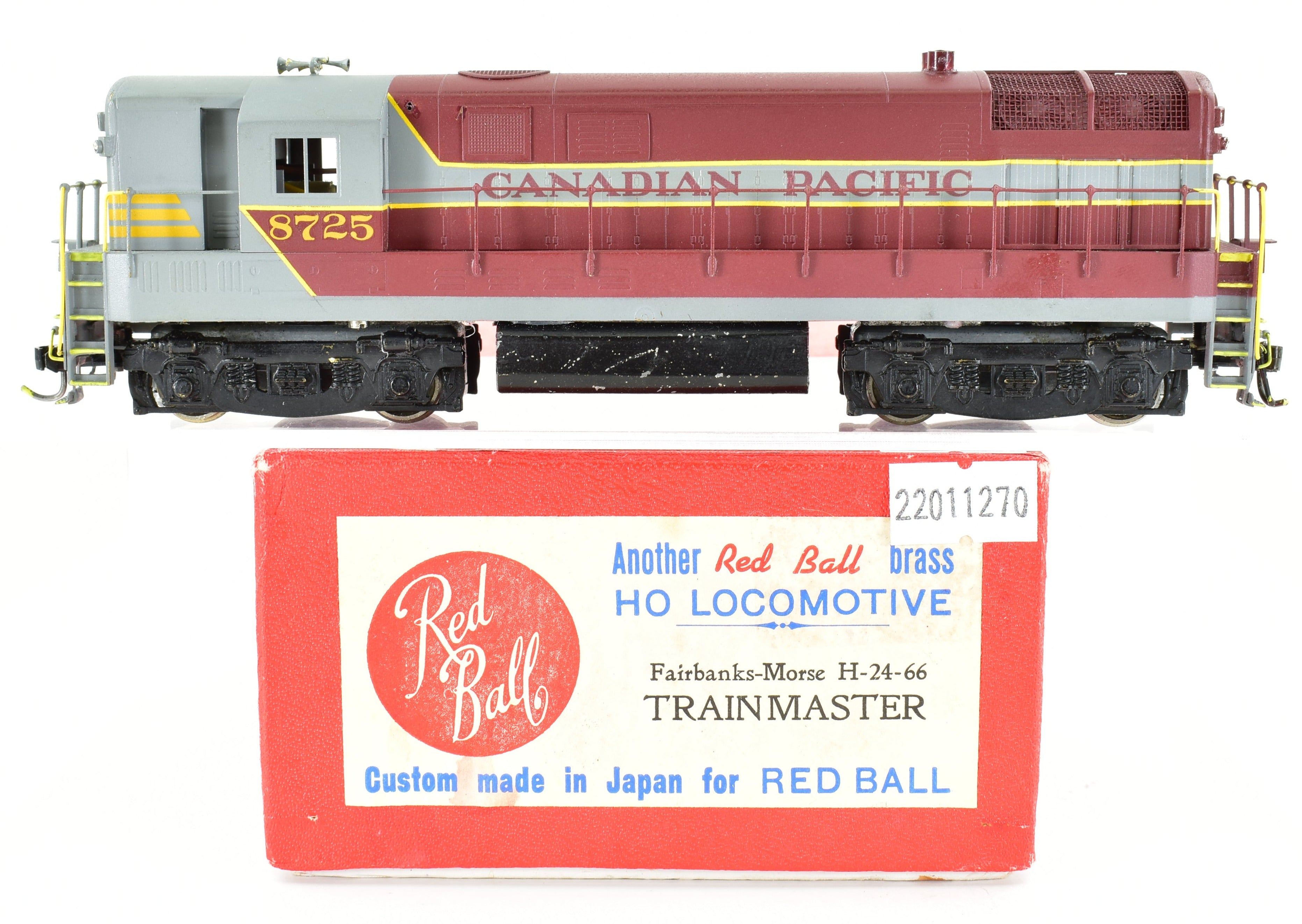 HO Scale Brass Red Ball Canadian Pacific Fairbanks Morse H - 24 - 66 Trainmaster Model Train with Incorrect Box