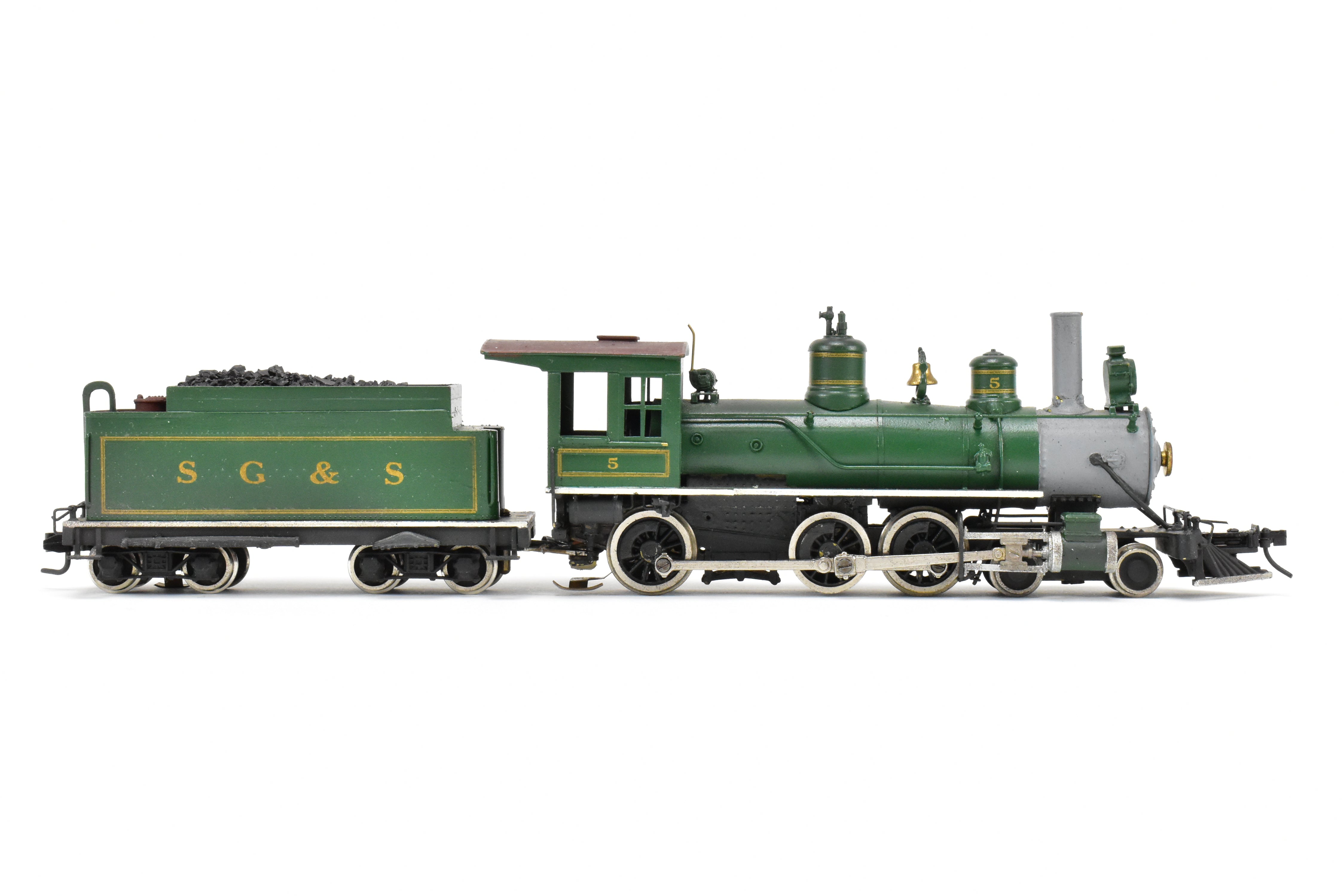 HOn3 Scale Brass Balboa D&RGW - Denver & Rio Grande Western T-12 4-6-0 Custom Built Locomotive with CP Private Road SG&S #5 and FED Tender, Featuring Can Motor Upgrade (AS-IS Condition)