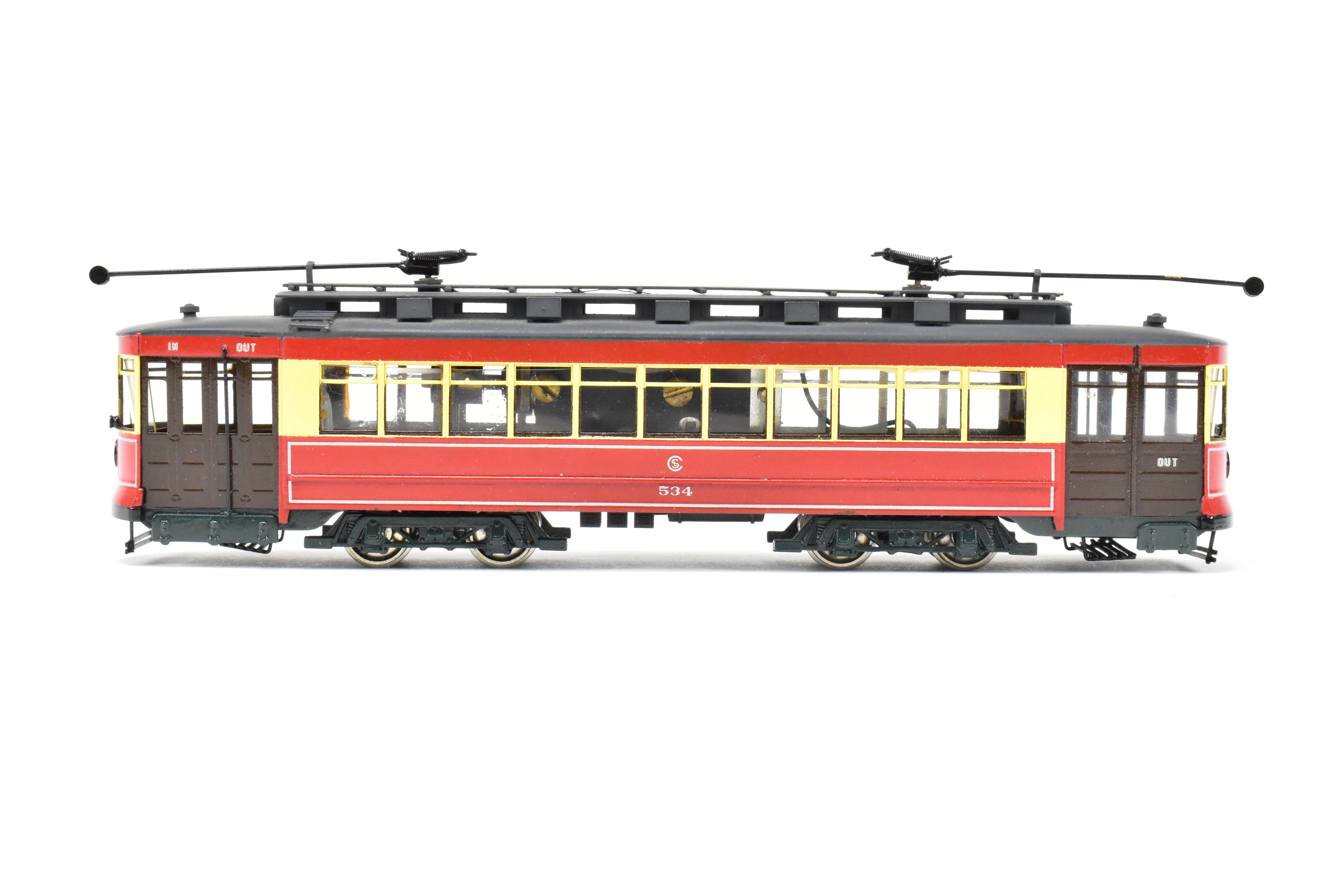 HO Brass Fairfield 343 CSL Chicago Surface Lines Pullman Car #534 Custom Painted