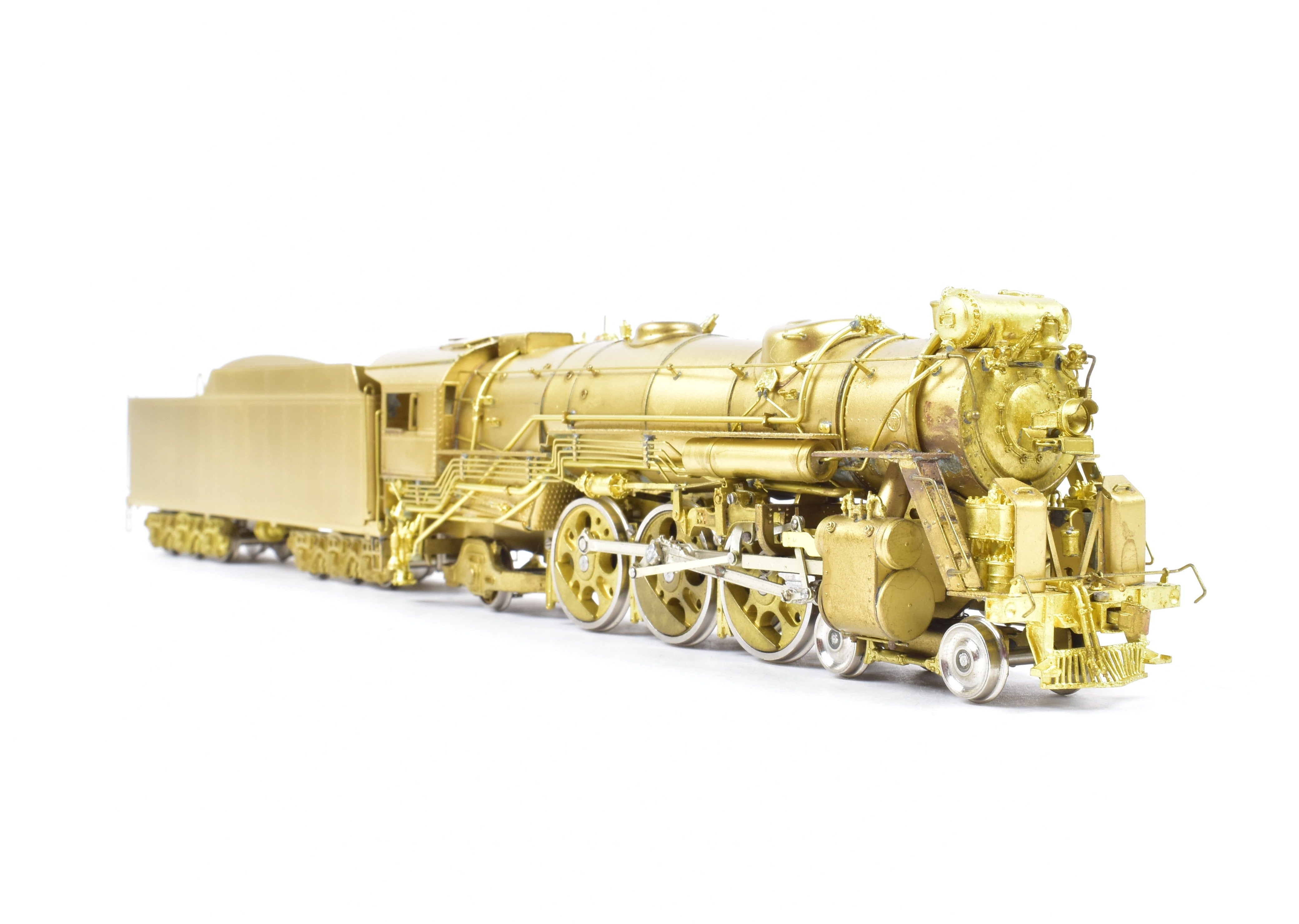 High - Quality HO Scale Brass Key Imports Model of Erie Railroad K - 5a 4 - 6 - 2 Pacific Locomotive from the 1950 Era