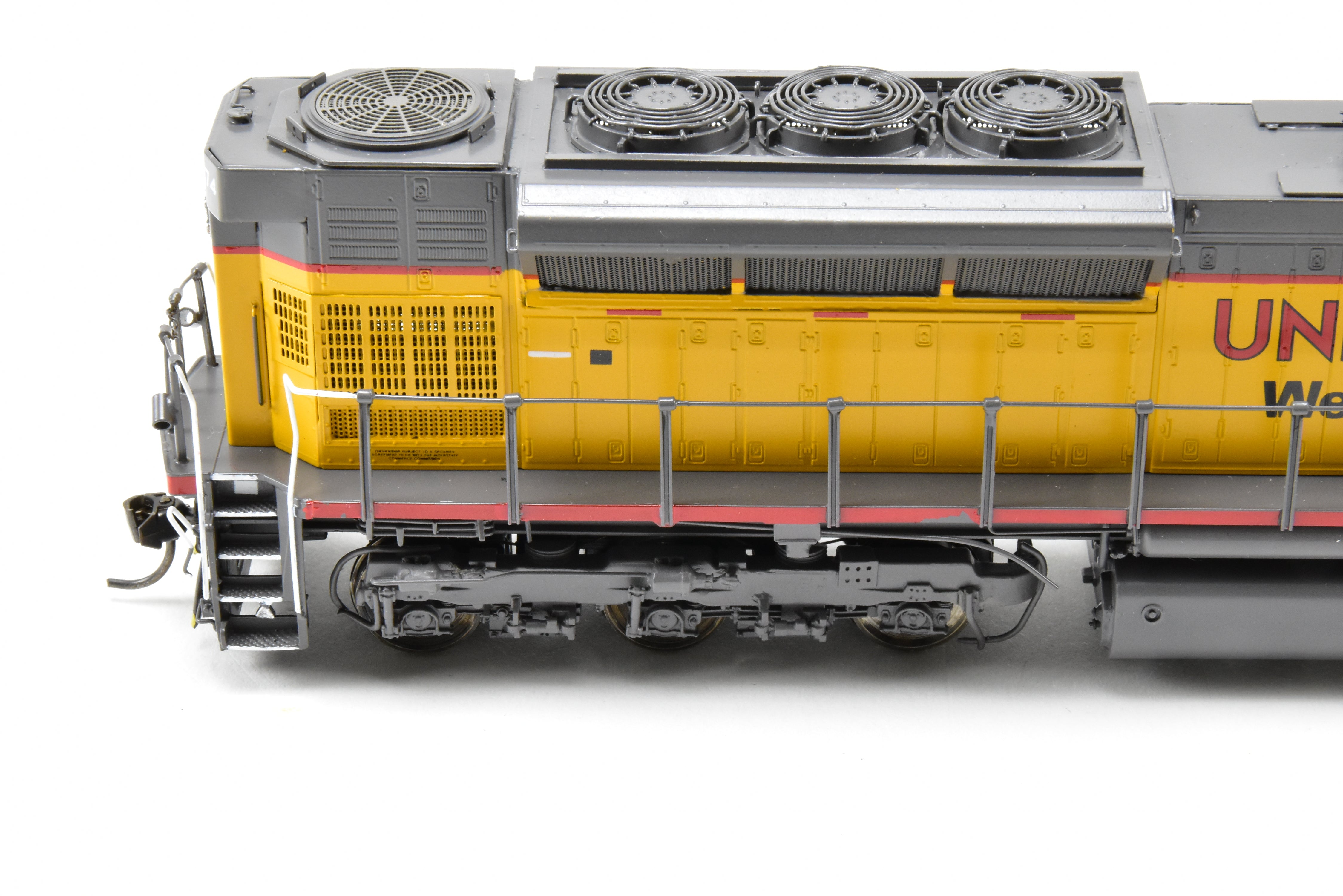 HO Scale Brass Union Pacific EMD SD90/43M Model Train with 'We Will Deliver' Slogan, FP #8074 by Overland Models, Inc.