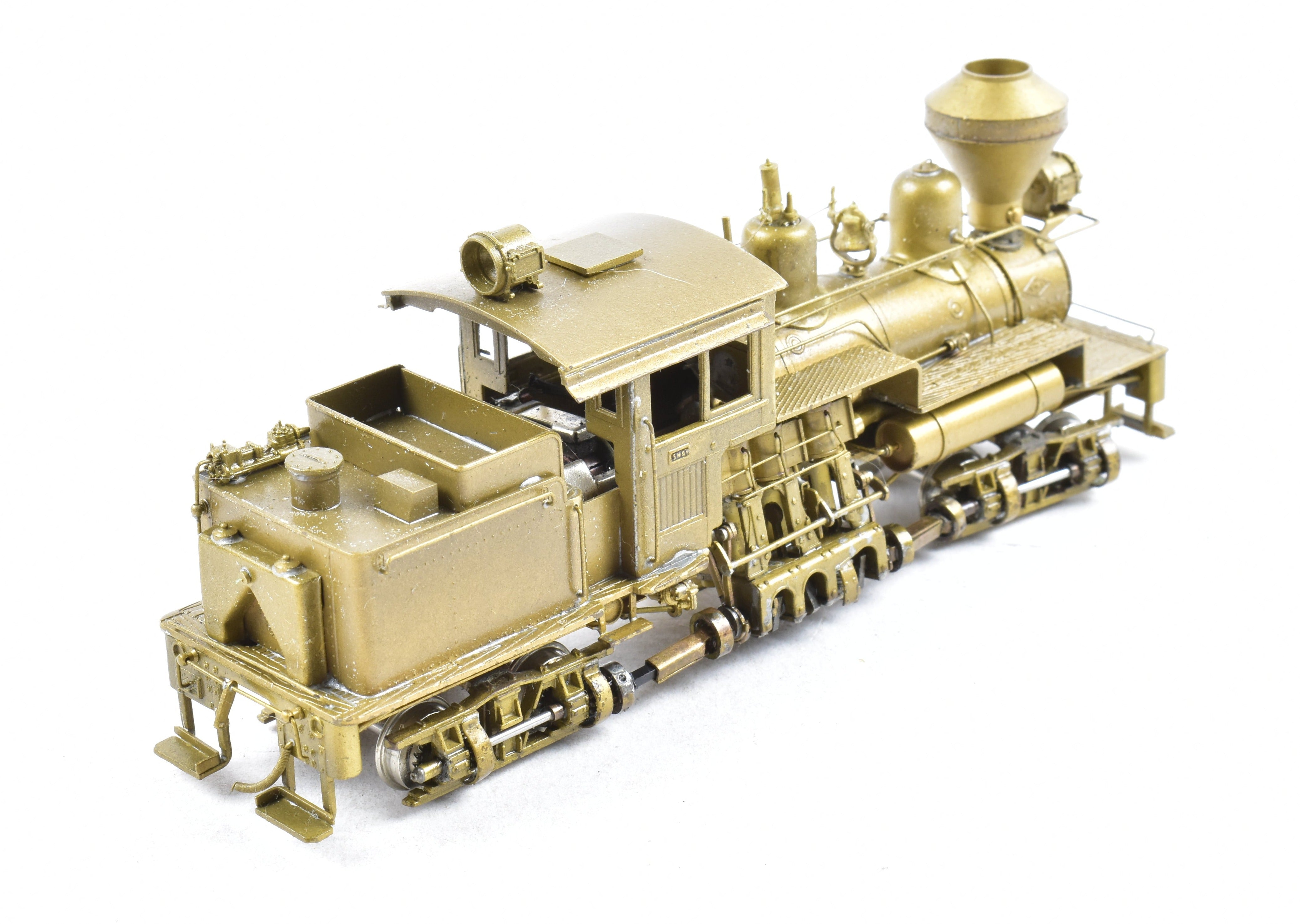 High - Quality HO Scale Brass PFM - United Hillcrest - Osbourne 2 - Truck 25 - Ton Shay Geared Locomotive Model with Damaged Box