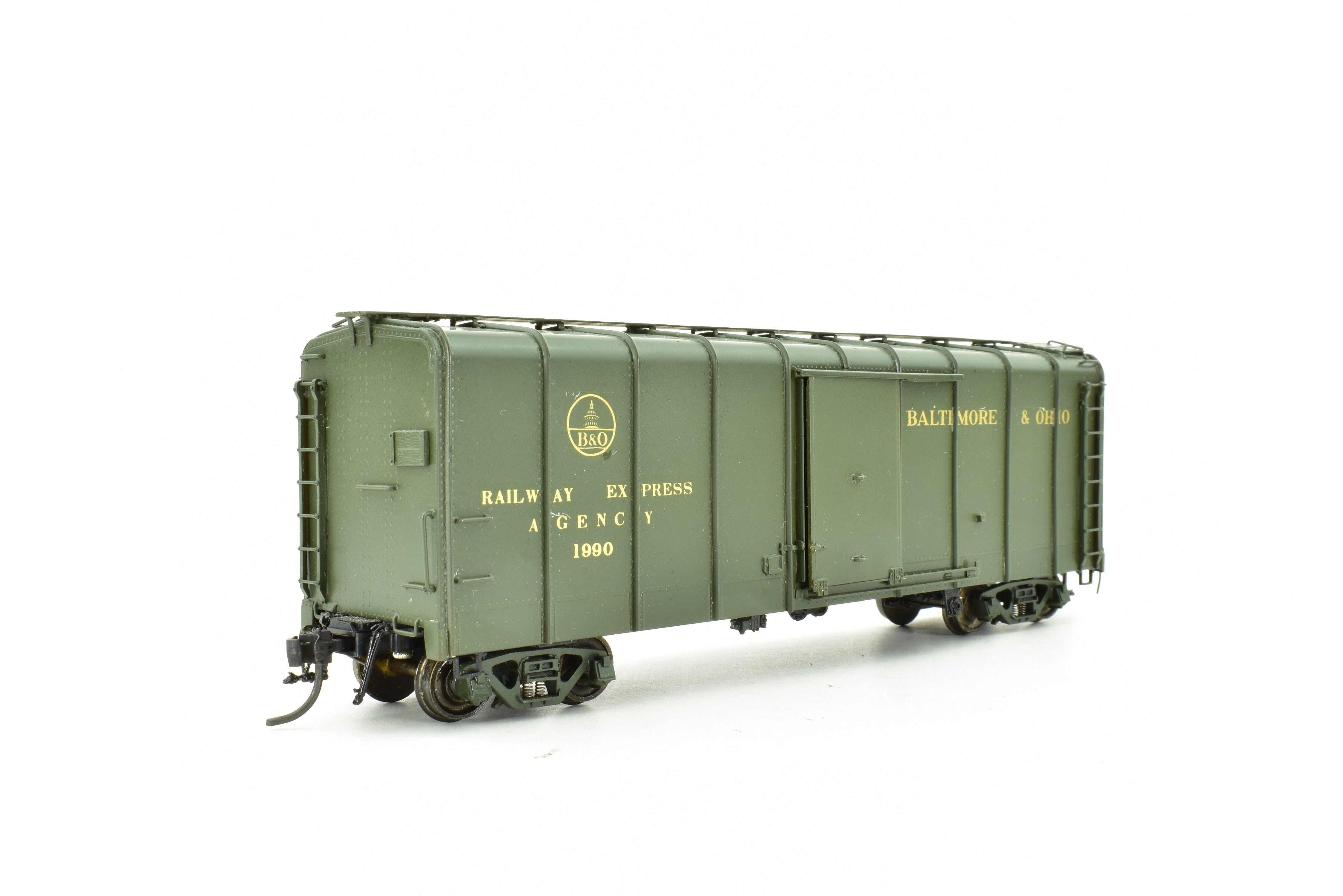 HO Scale Brass Precision Scale Co. Baltimore & Ohio C-16 Express Boxcar Model from 1991, No Original Box Included