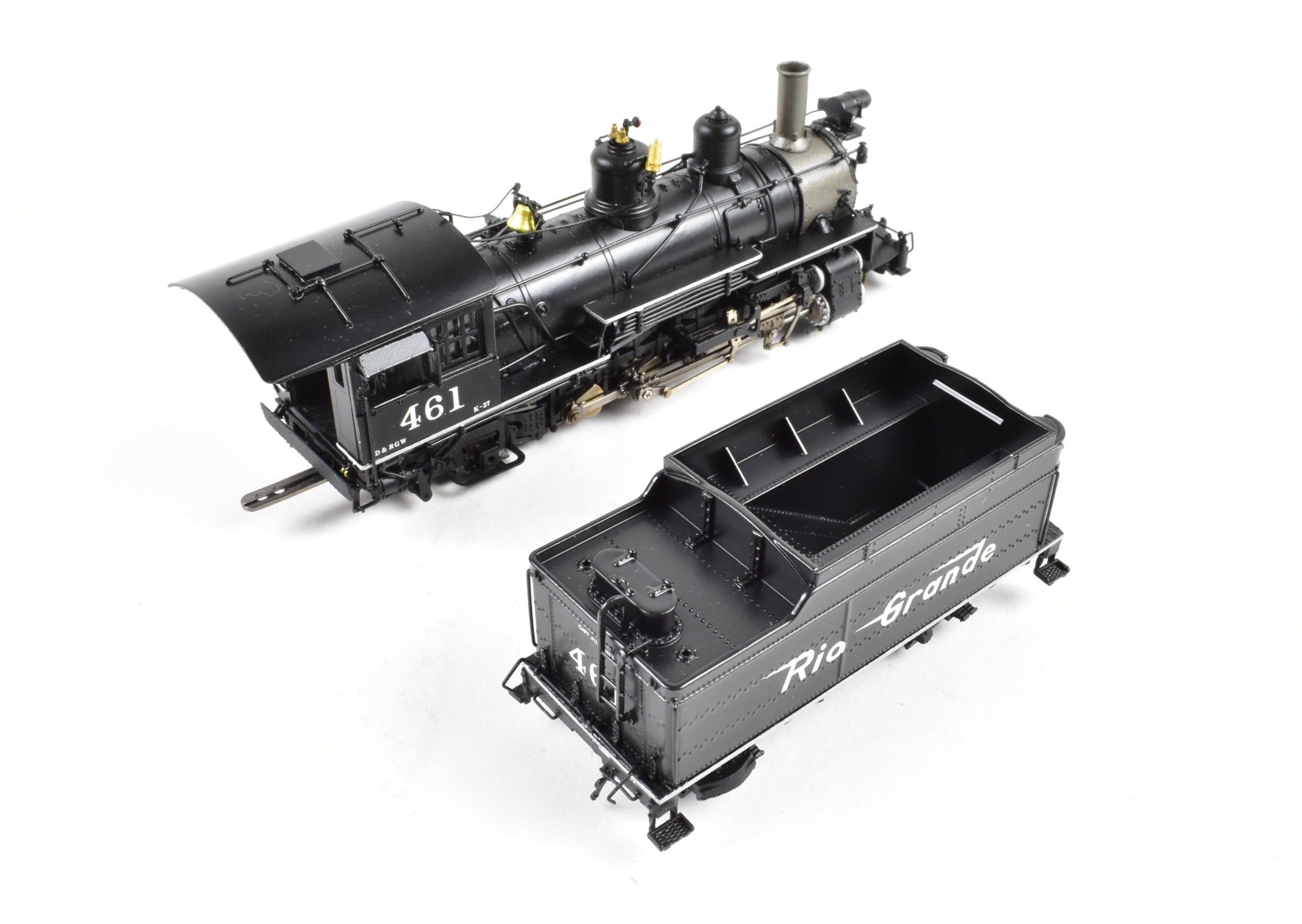 HOn3 Scale Brass Hybrid Model Train - Mountain Model Imports D&RGW (Denver & Rio Grande Western) K - 27 2 - 8 - 2 Locomotive #461 FP