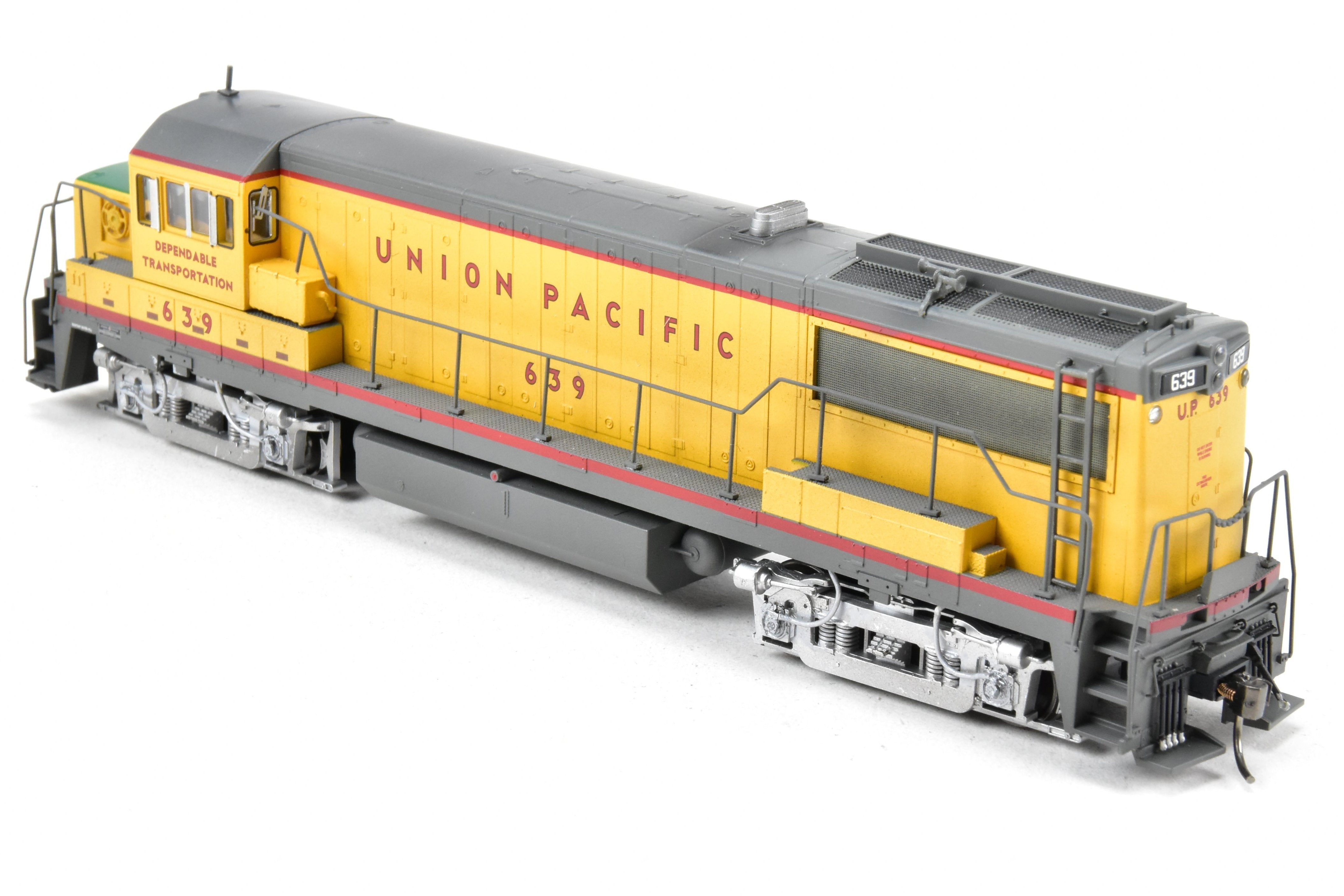HO Scale Con Bowser Executive Series Union Pacific GE U25B Locomotive Model with ESU DCC & Sound Function, Featuring FP No. 639 and Weathered Appearance