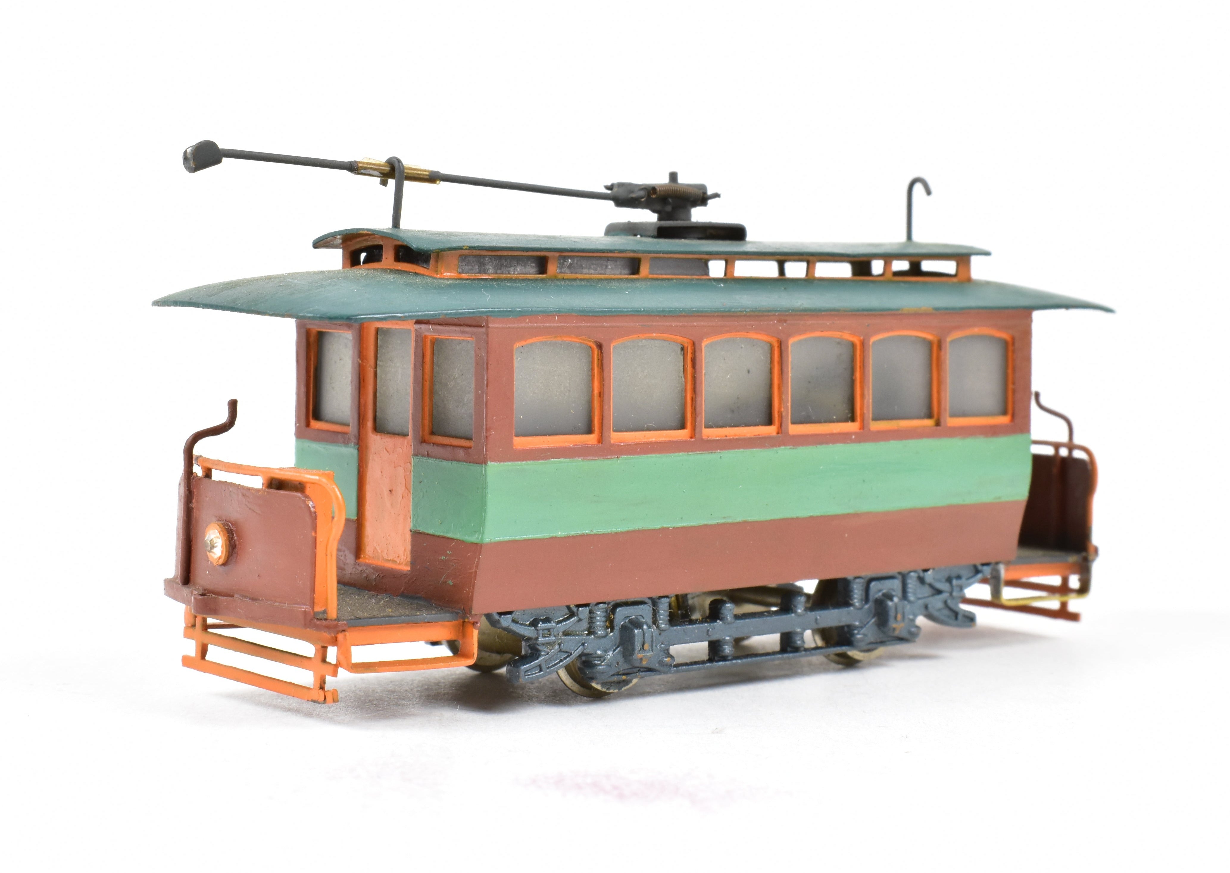 Custom Painted HO Brass Umpco Open End Trolley from 1970s Japan
