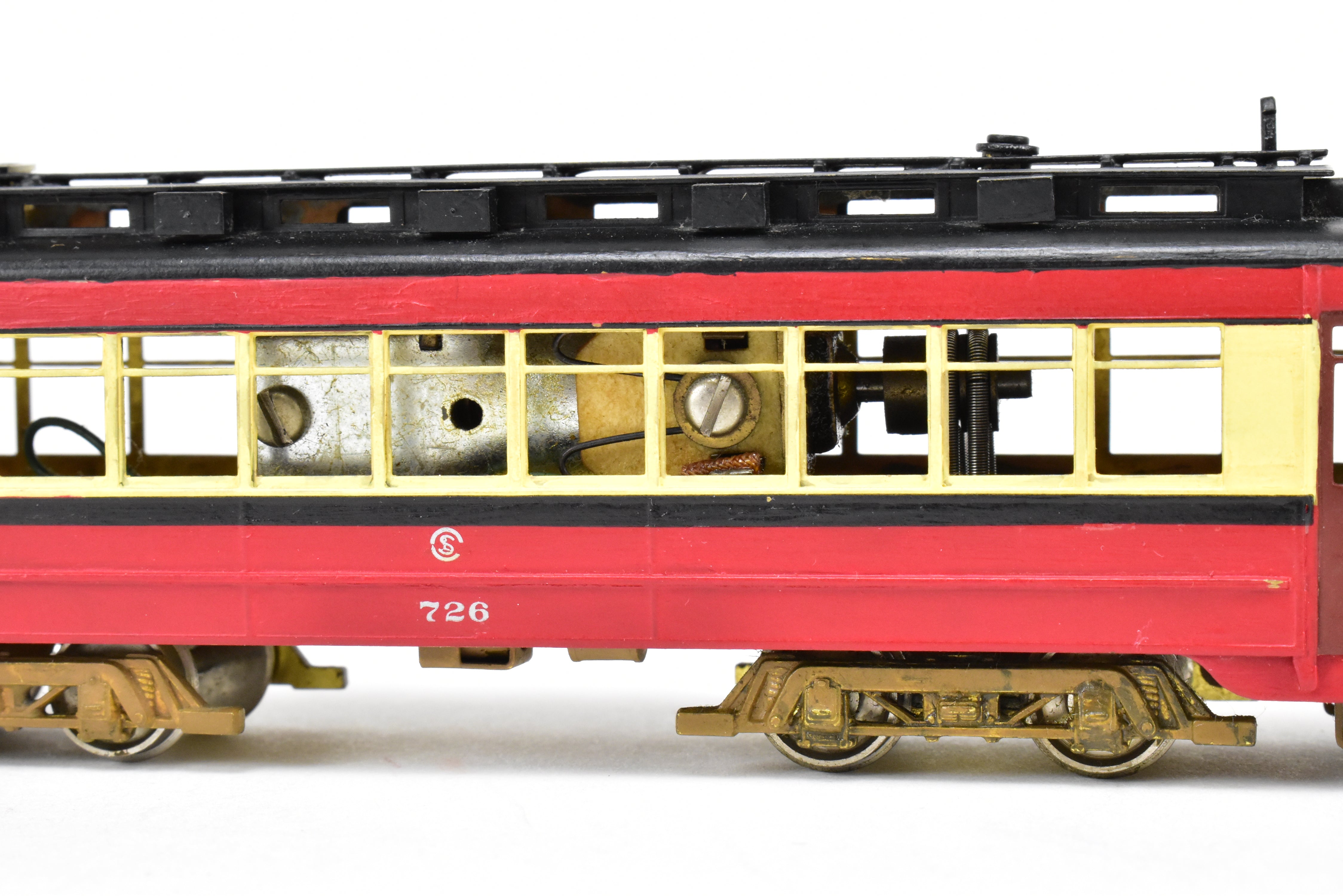 HO Scale Brass Chicago Surface Lines Pullman Car Model - Fairfield Models 343 CSL Custom Painted with Road Number 726