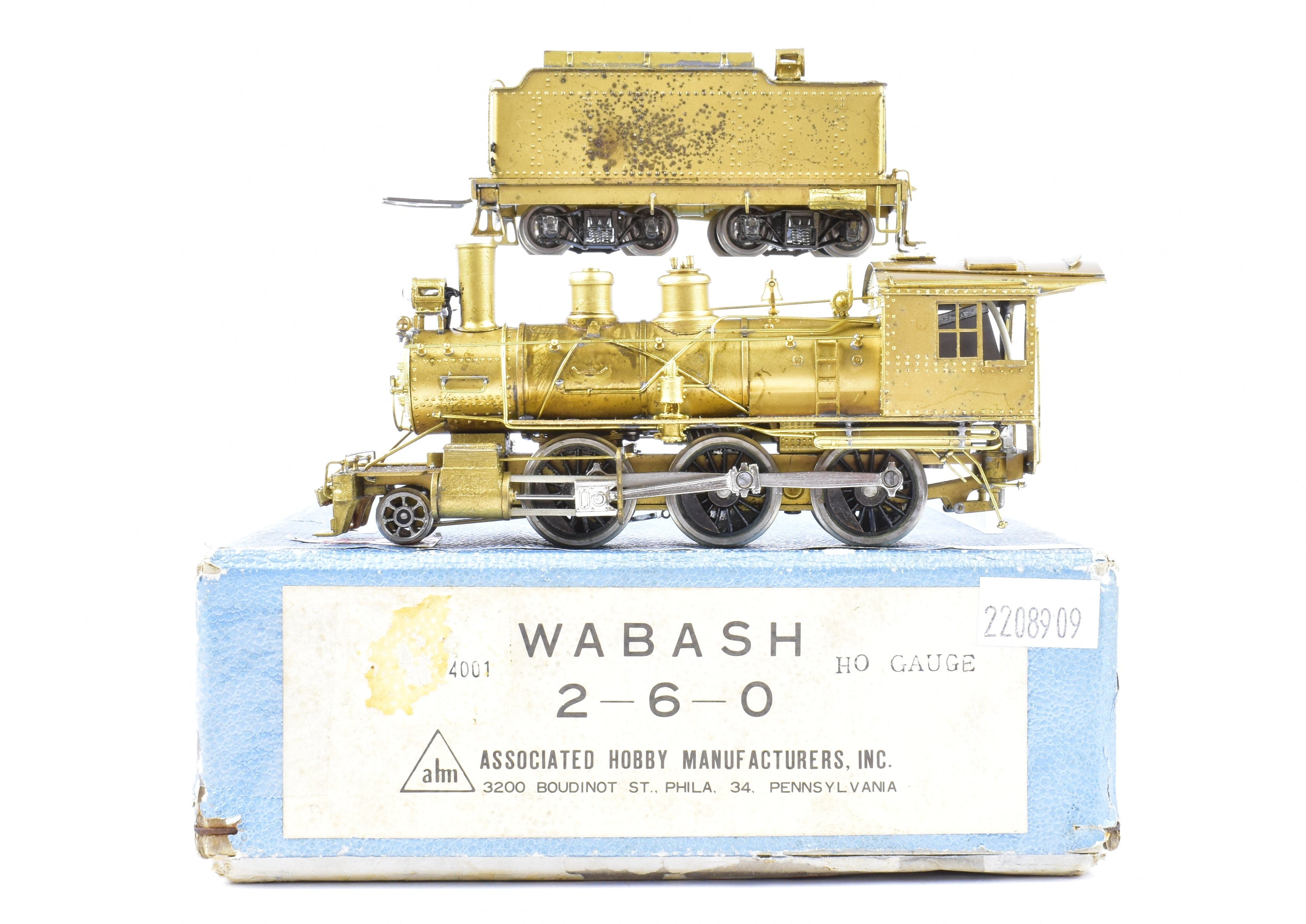 HO Brass Vintage Wabash 2-6-0 Model by Associated Hobby Manufacturers