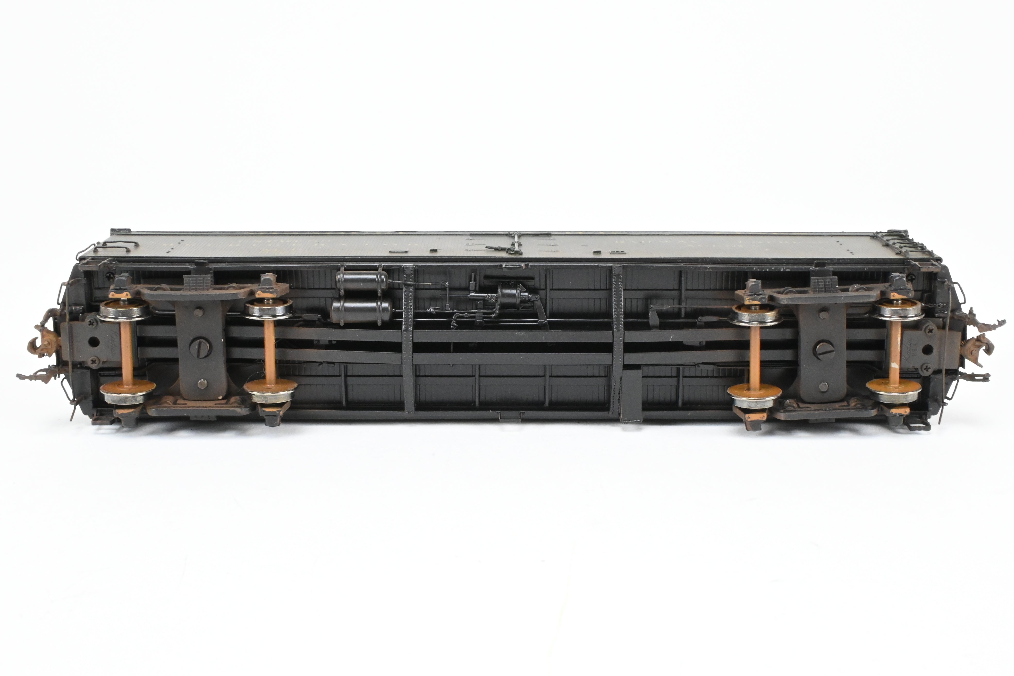 High - Quality HO Scale Brass Precision Scale Co. Missouri Pacific BR Class 53' 6 Reefer Model with Miner Brake System and FP Feature