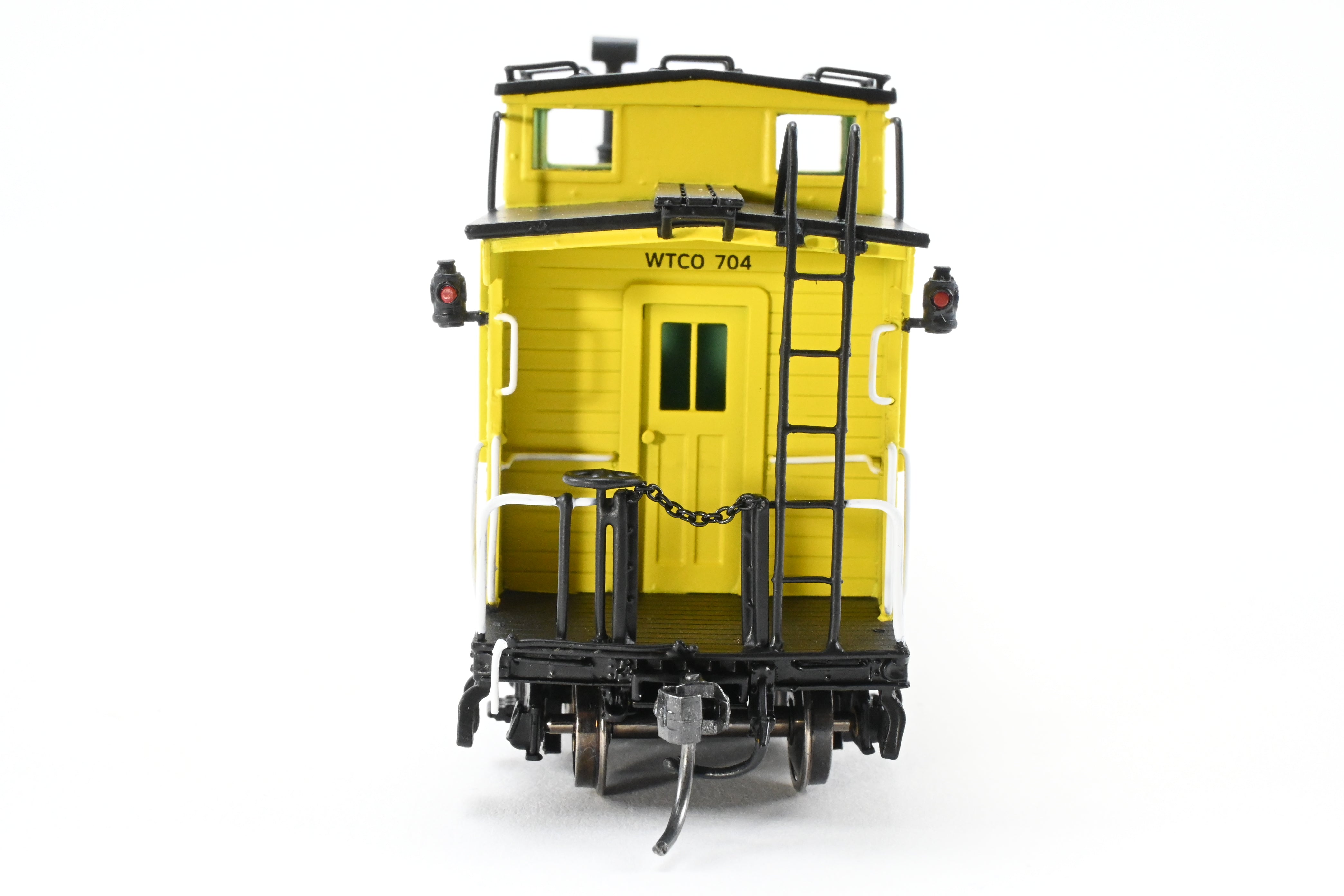 High - Quality HO Scale New Brass NBL - North Bank Line Weyerhaeuser Timber Caboose Model #704 FP in Bright Yellow