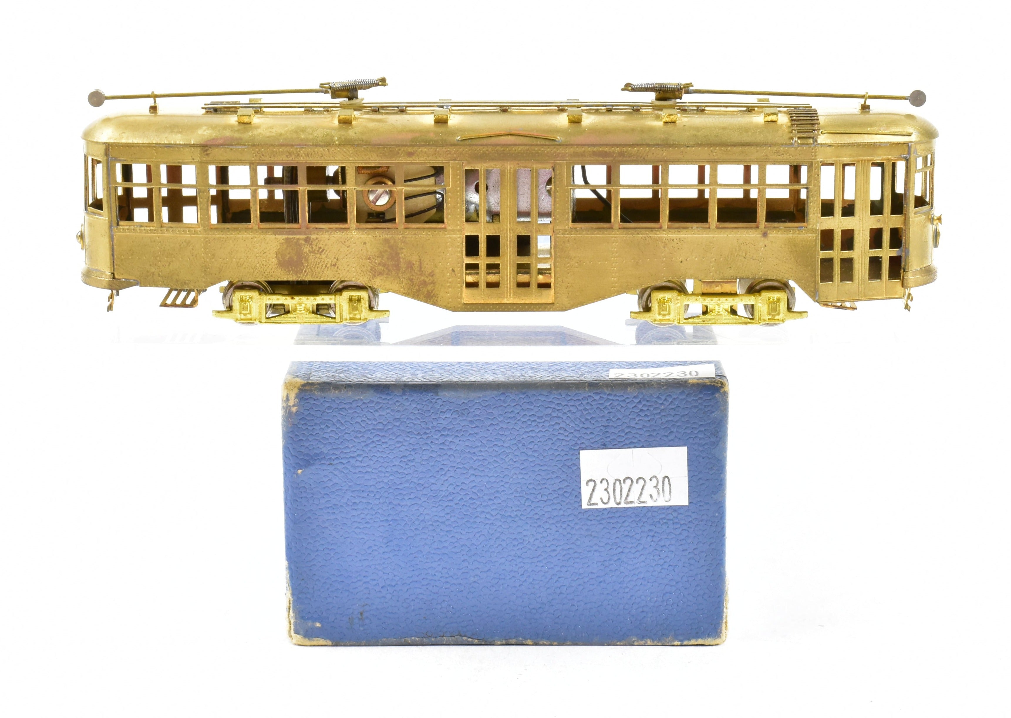 HO Scale Brass Model Bert Sas Brooklyn & Queens Peter Witt Car 8000 - Vintage Train Collectible