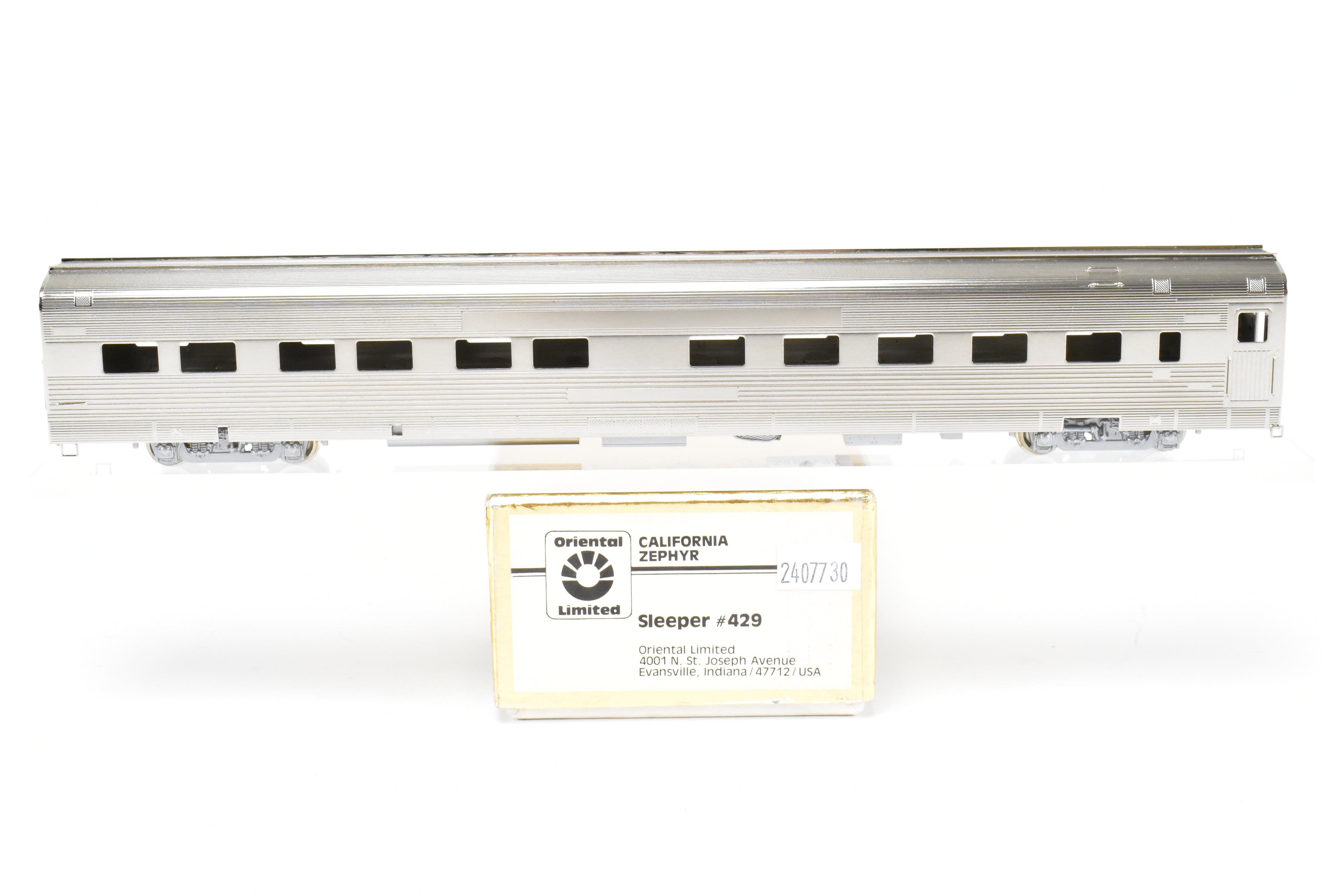HO Brass Oriental Limited California Zephyr Budd 10 - 6 Sleeper #429